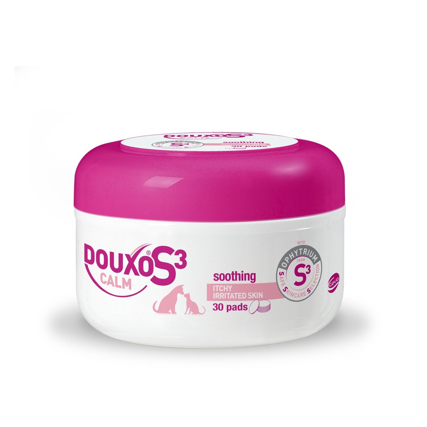 Douxo S3 Calm Pads - Itch Relief & Hydration for Dogs | Ophytrium Enriched | Vanilla Scent 1