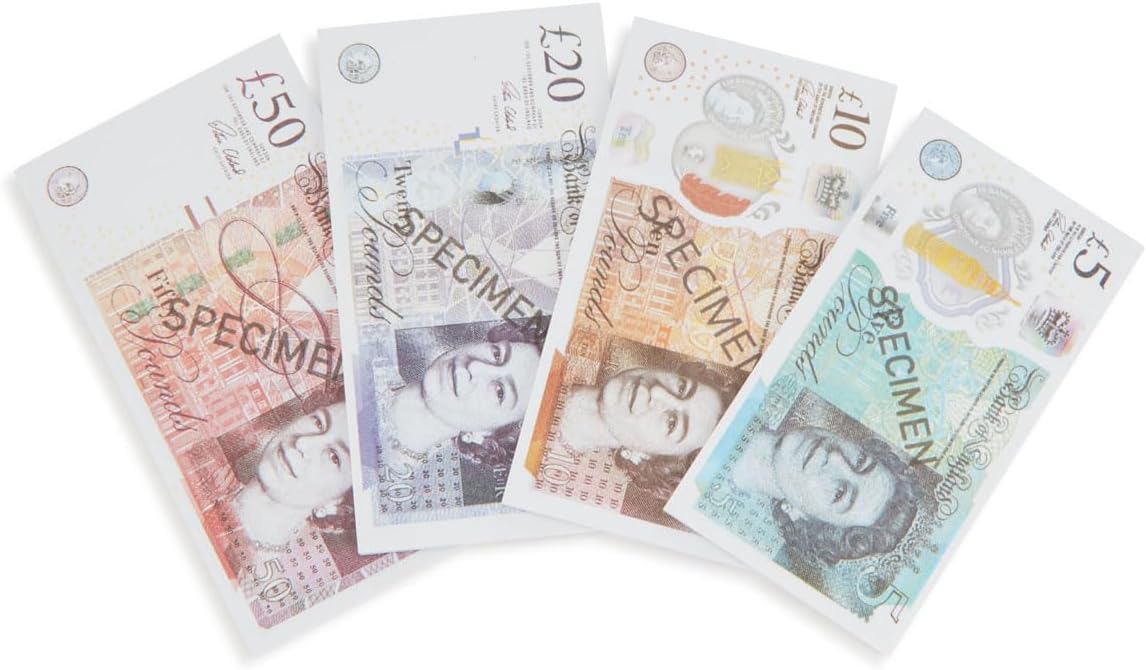 Casdon Little Shopper Play Cash Set, 82-Piece Toy Money for Role Play