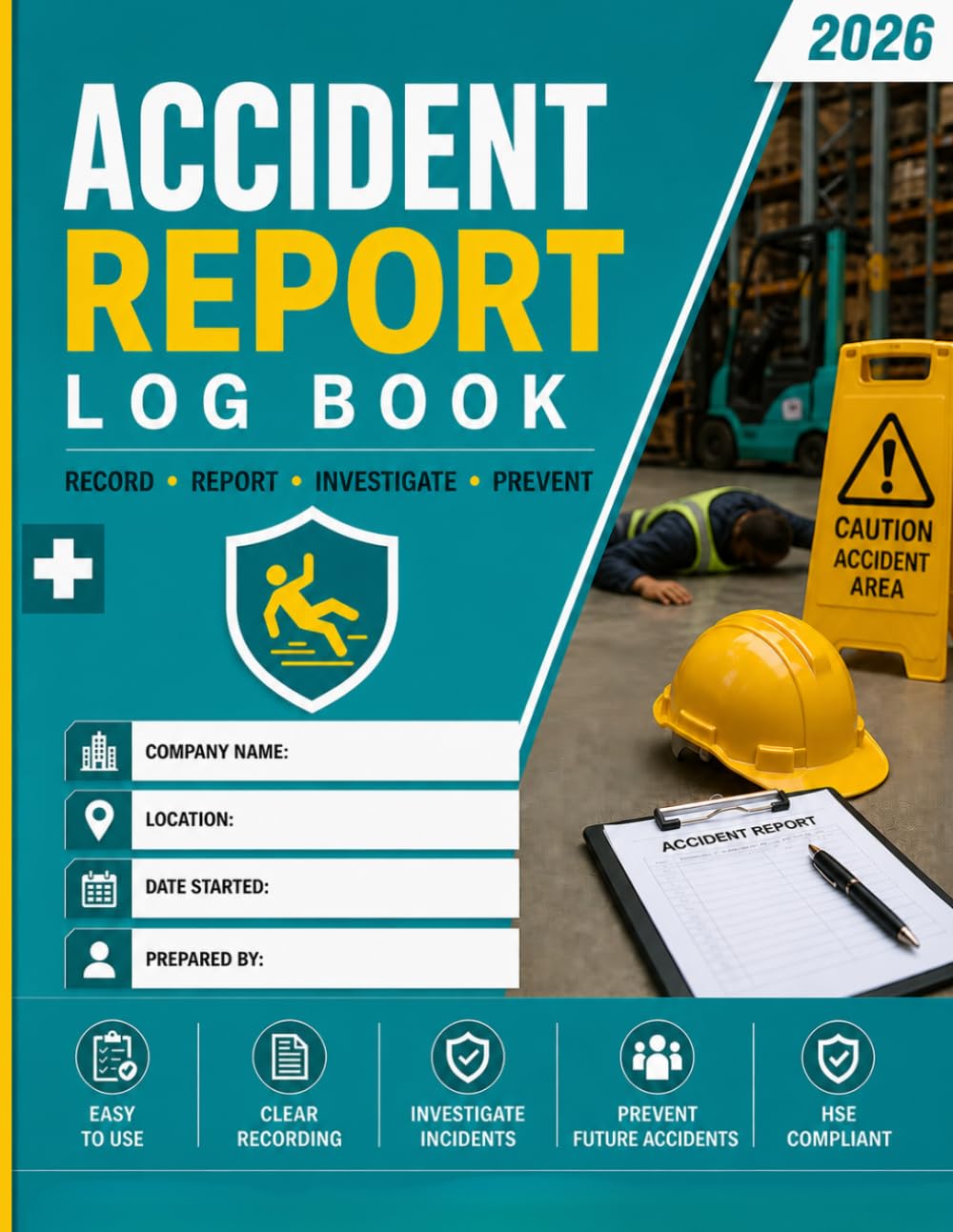 One Safety Publishing Accident Report Book HSE & GDPR Compliant | RIDDOR 2013 | Paperback 1
