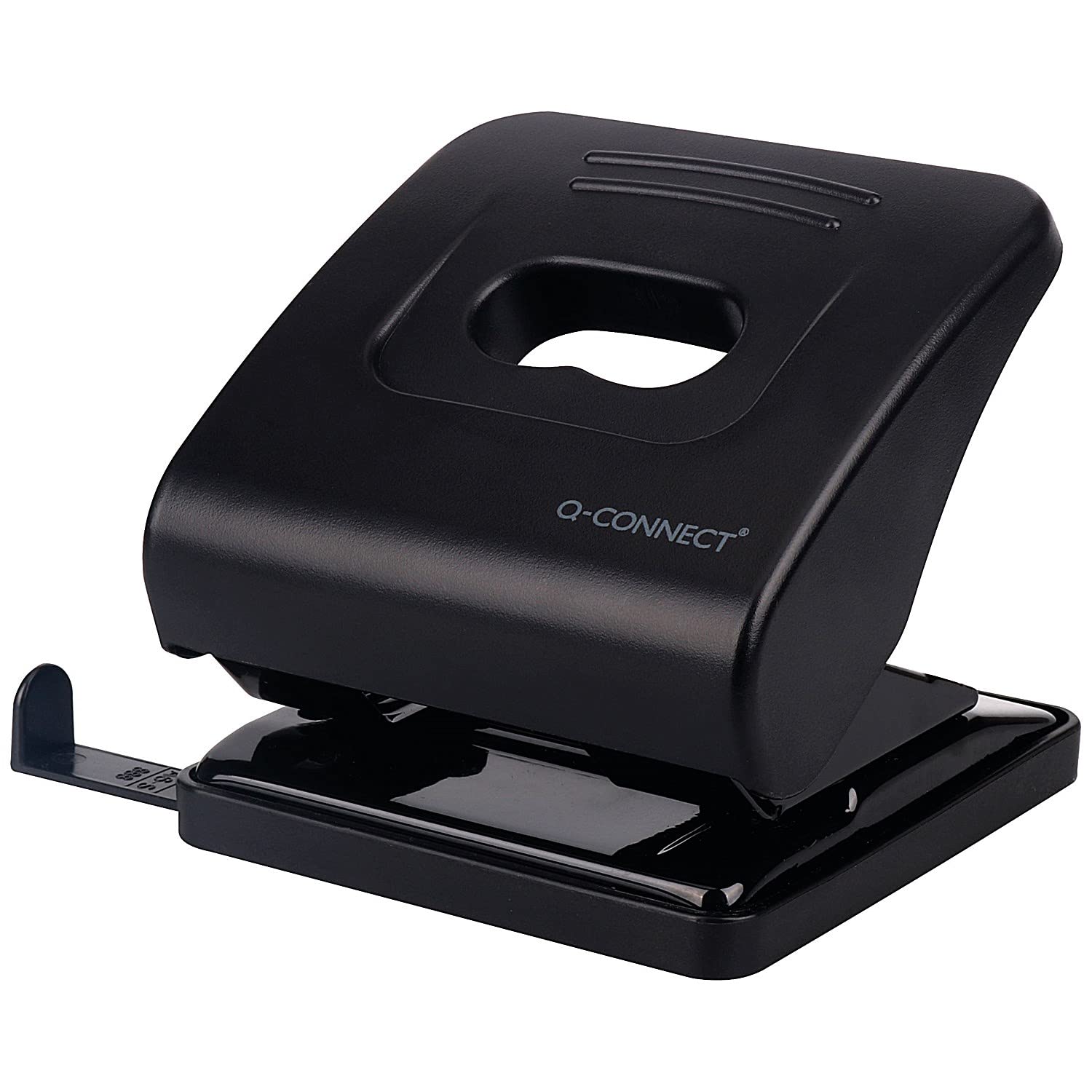 Q-Connect Standard Duty 2-Hole Punch - 30 Sheet Capacity | Black Plastic | KF01235