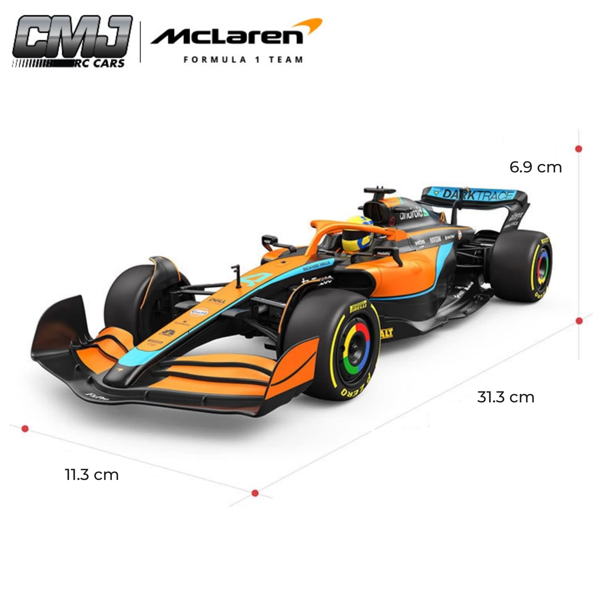 CMJ RC Cars McLaren F1 MCL36 RC Car - 1:18 Scale | 2.4Ghz Control | Up to 8.2km/h 7