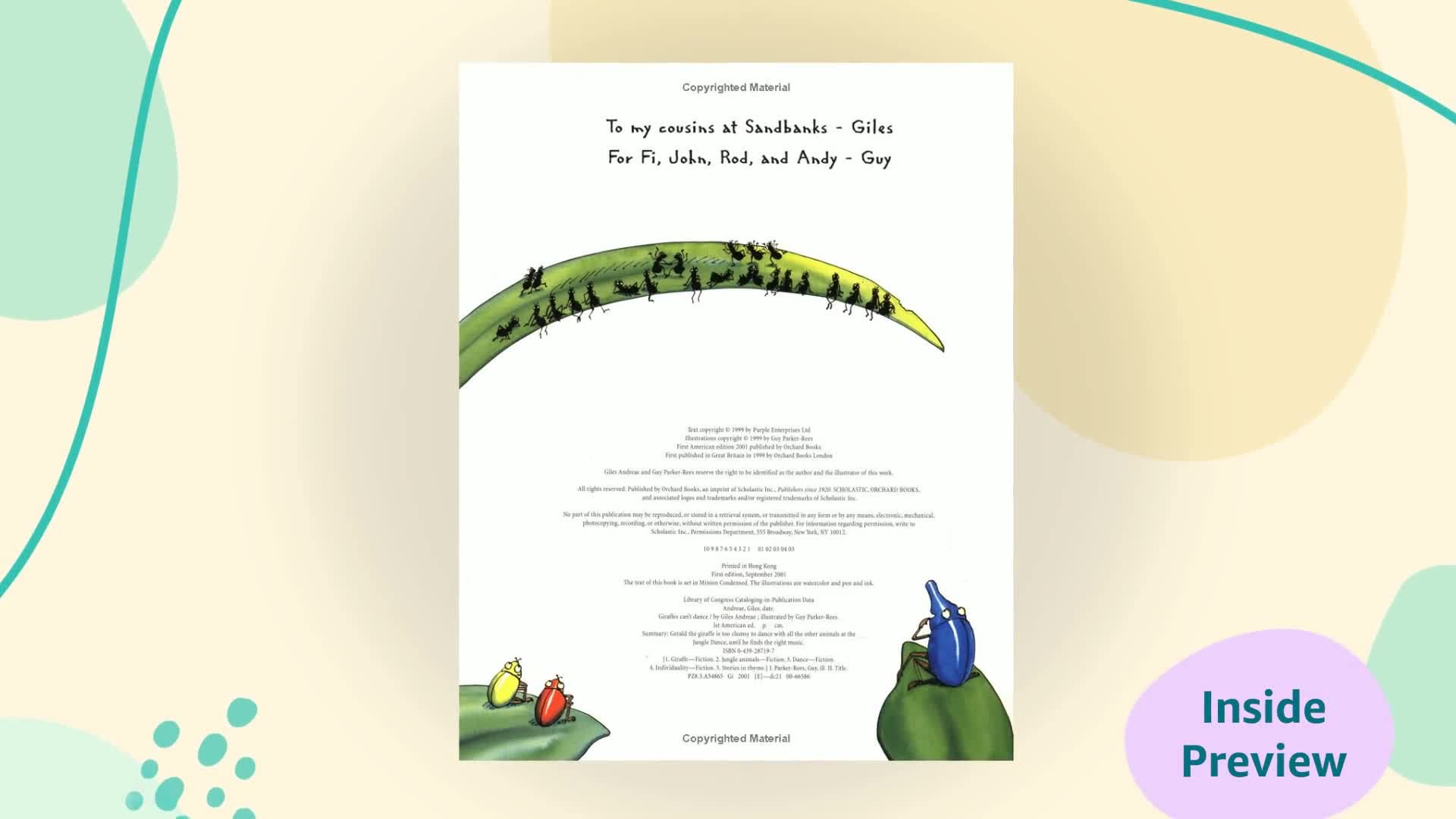 Orchard Books Giraffes Can't Dance by Giles Andreae | Paperback | Reading Age 2-4 Years