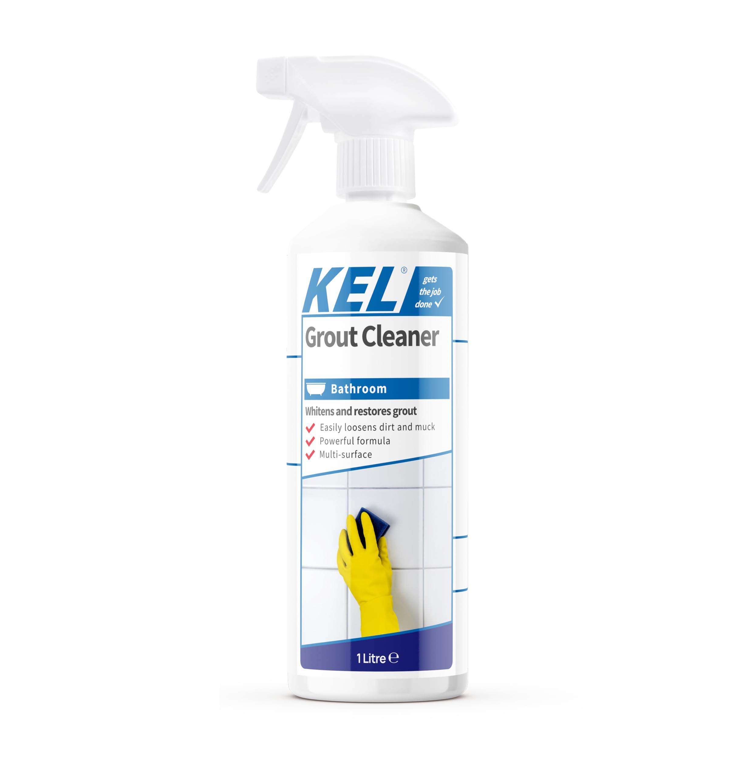 KEL Grout Cleaner - Ready-To-Use Spray for Tile & Grout | 1 Litre Lemon Scent