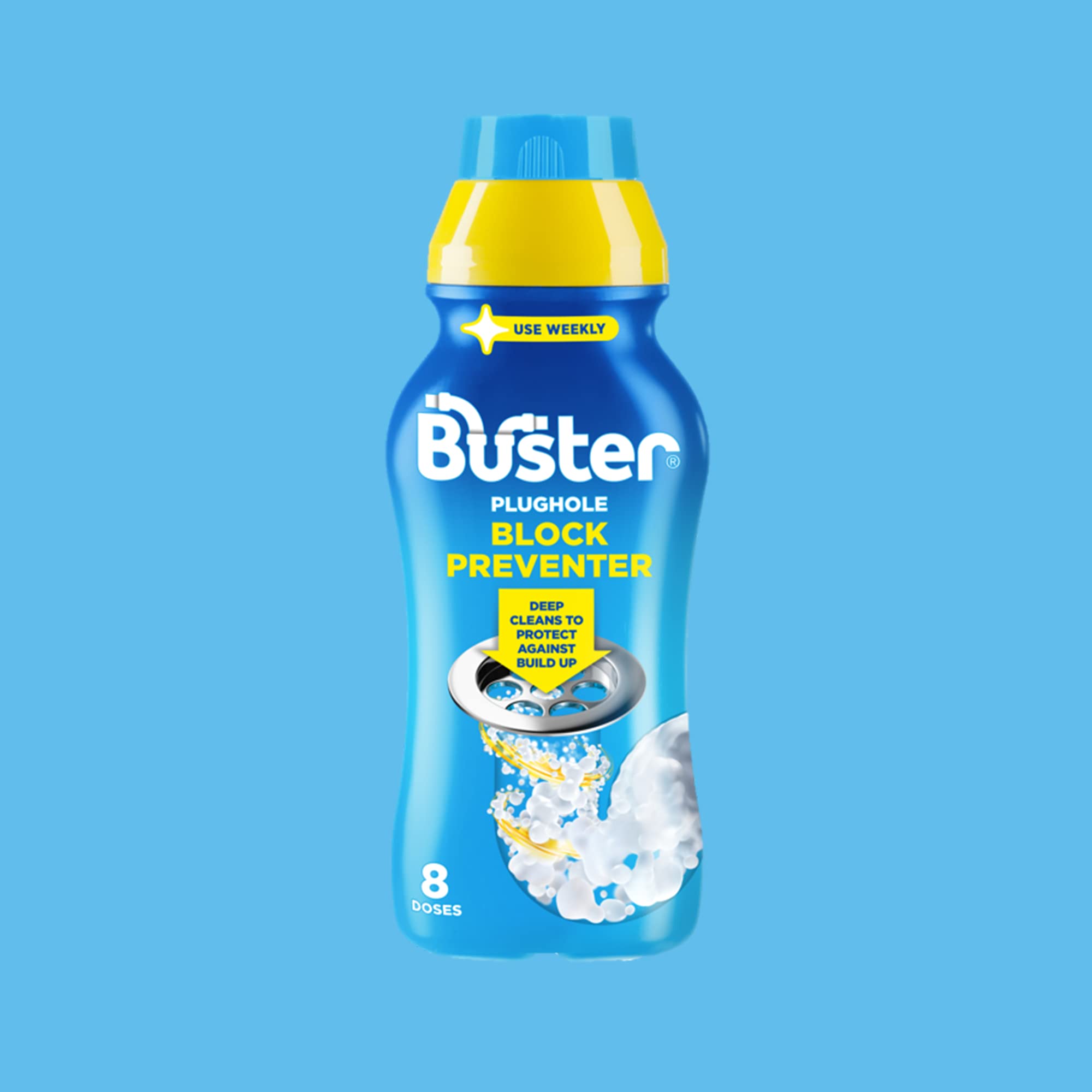 Buster Plughole Block Preventer - 500ml Deep Clean Pipe & Overflow Treatment 4