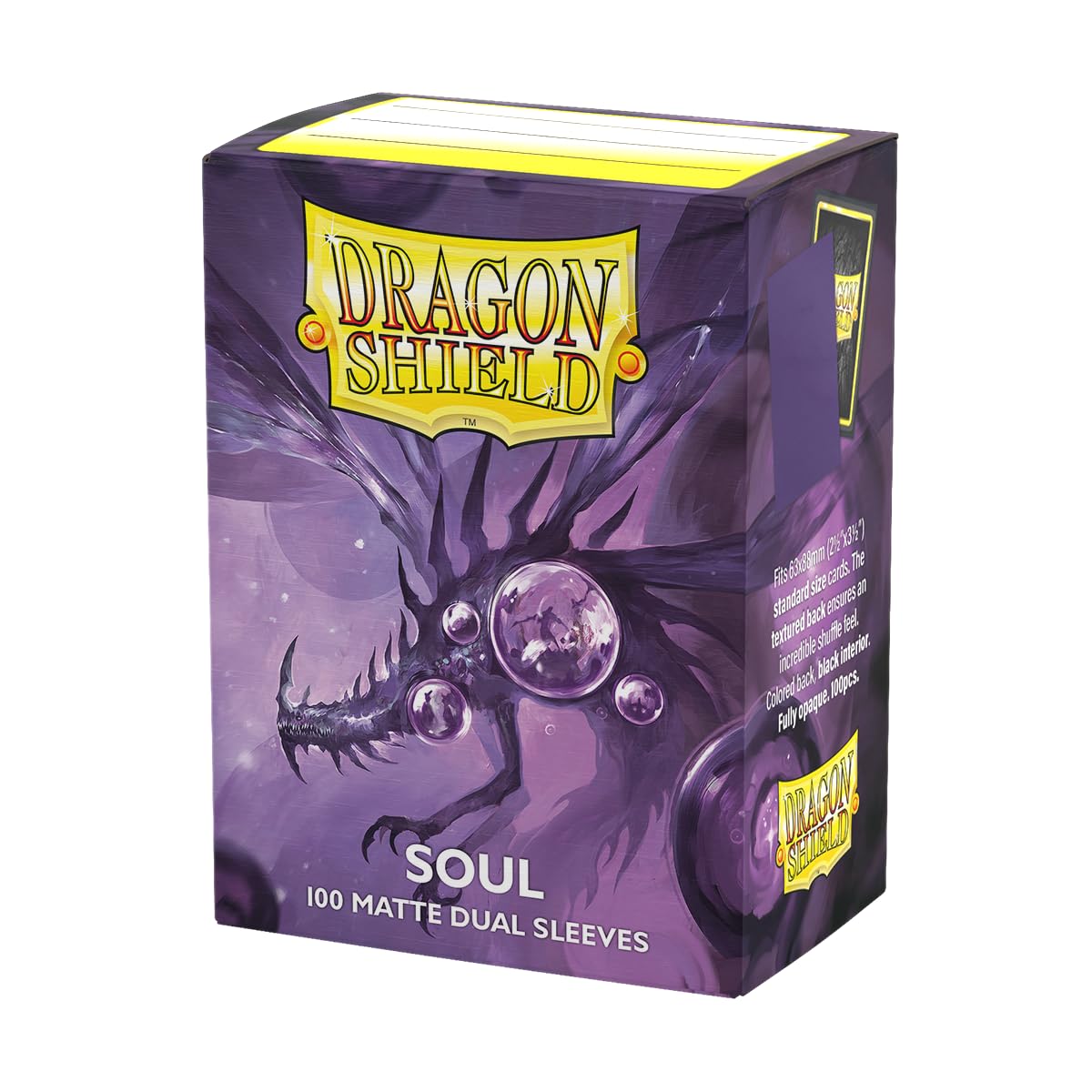 Dragon Shield Matte Dual Soul Trading Card Sleeves - Metallic Purple (100 Count)