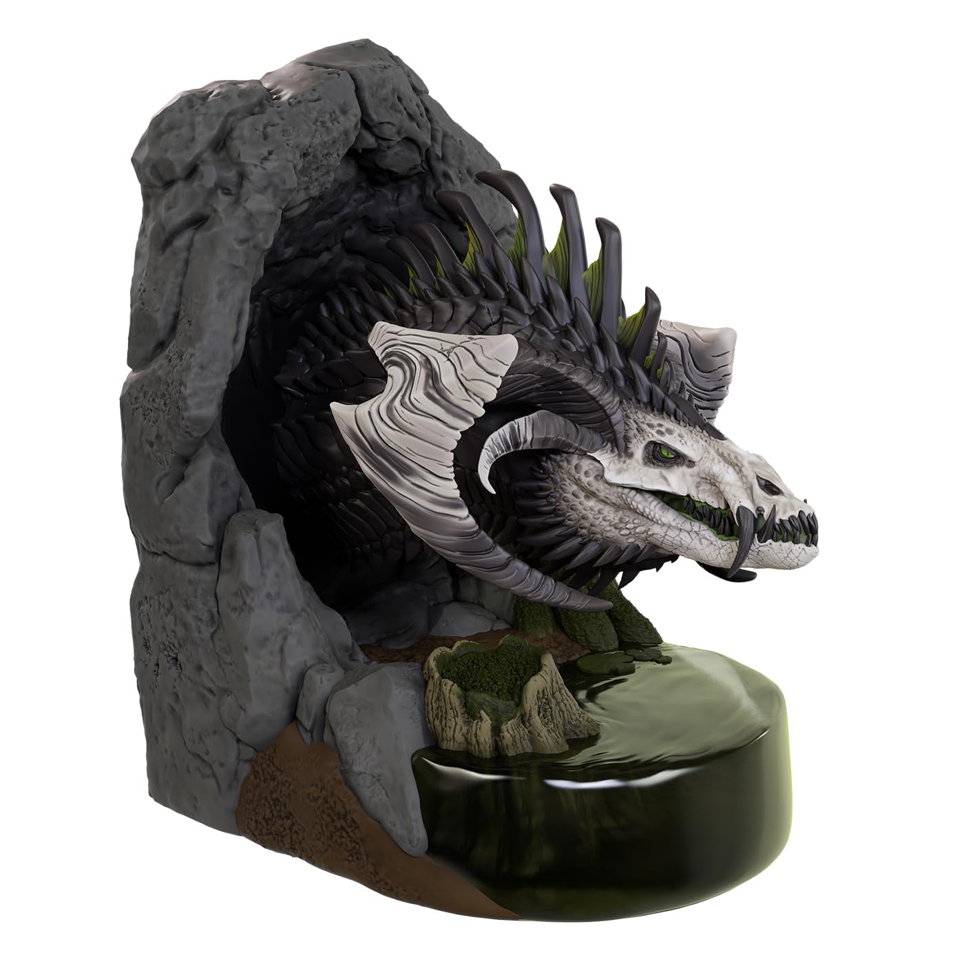 WizKids D&D Black Dragon Bookend - 7-inch Tall, Plastic, Black