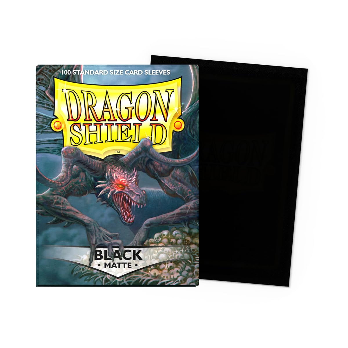 Dragon Shield Matte Standard Size Sleeves - 100 Count, Black