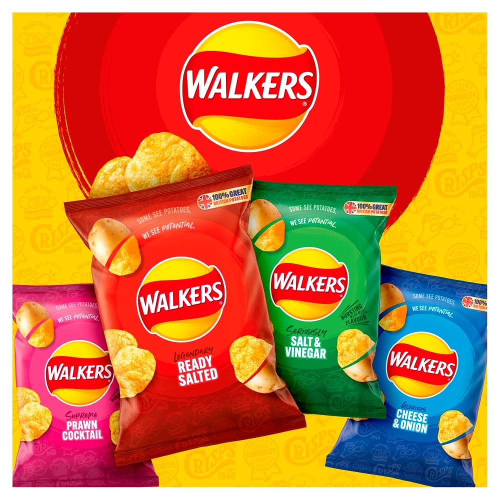 Walkers Cheese & Onion Crisps Grab Bag 45g 3