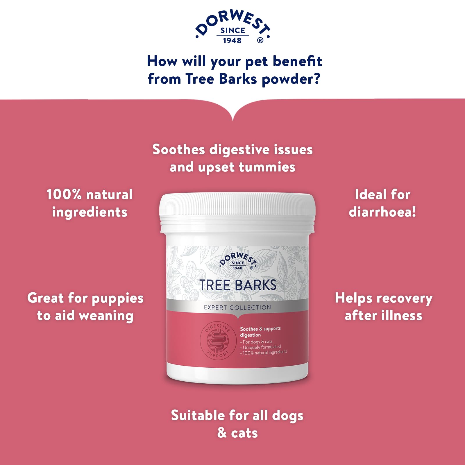 DORWEST HERBS Tree Barks Powder for Dogs and Cats - Digestive Support | 400g Powder 3