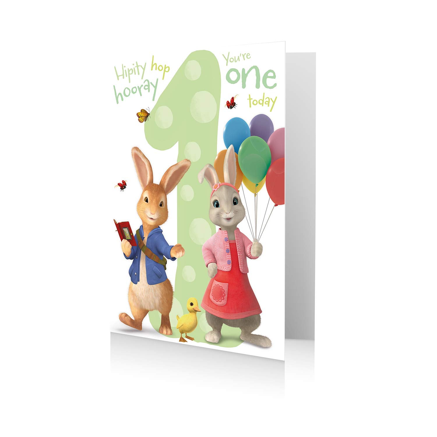 Danilo Promotions Ltd Peter Rabbit Official Age 1 Birthday Card | 7x6 inch | Unisex-Babies 1
