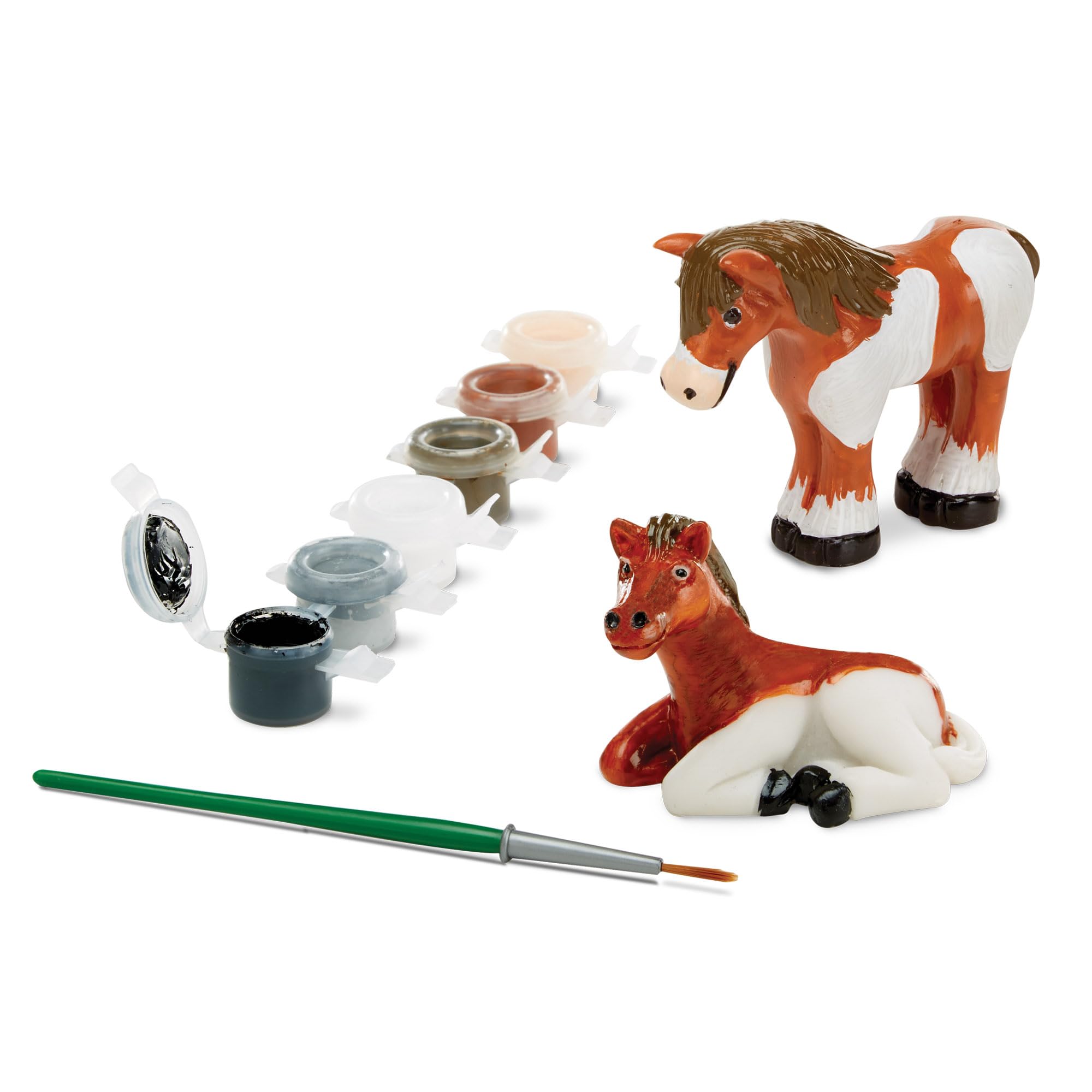 Melissa & Doug Created by Me! Horse Figurines Craft Kit | Ages 8+ | Includes 2 Figurines & 6 Paints 4