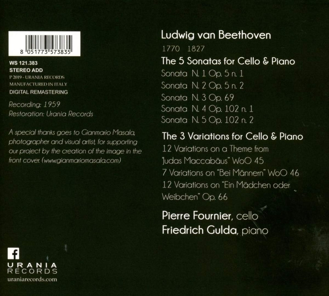 Ludwig van Beethoven - Complete Works For Cello And Piano [Audio CD]