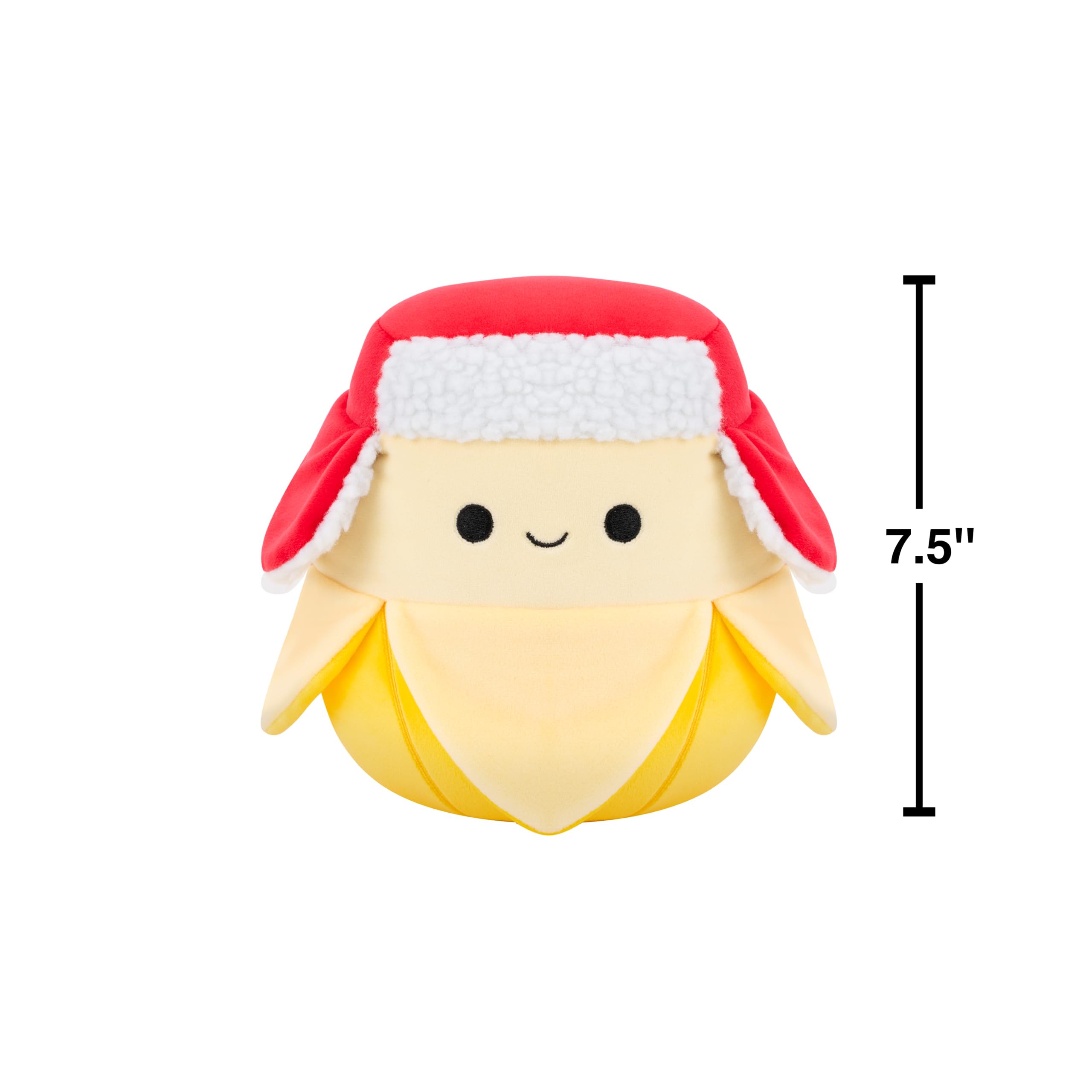 Squishmallows Junie the Yellow Banana Holiday Plush - 7.5-Inch Soft Stuffed Animal for Kids 3+ 4