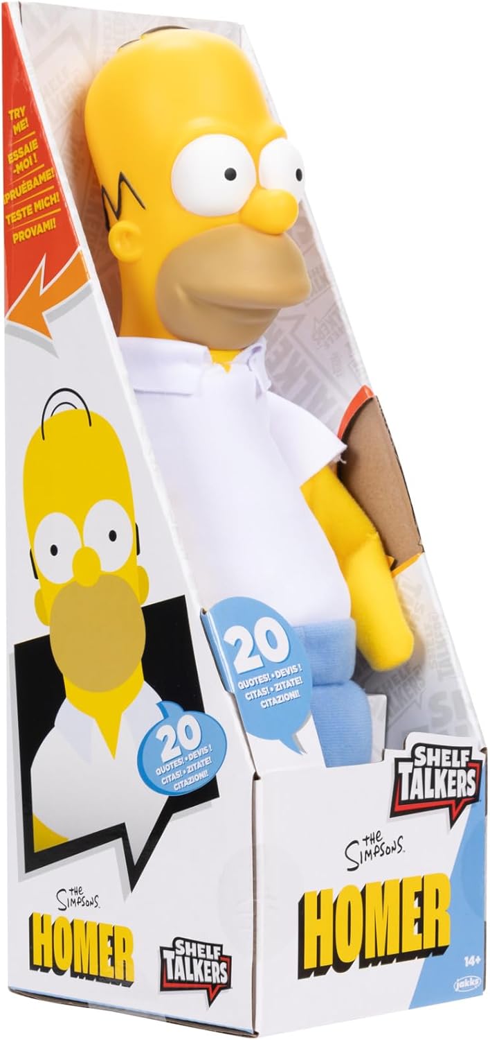 THE SIMPSONS Homer Simpson Shelf Talker - 30cm Plush with 20 Iconic Phrases 6