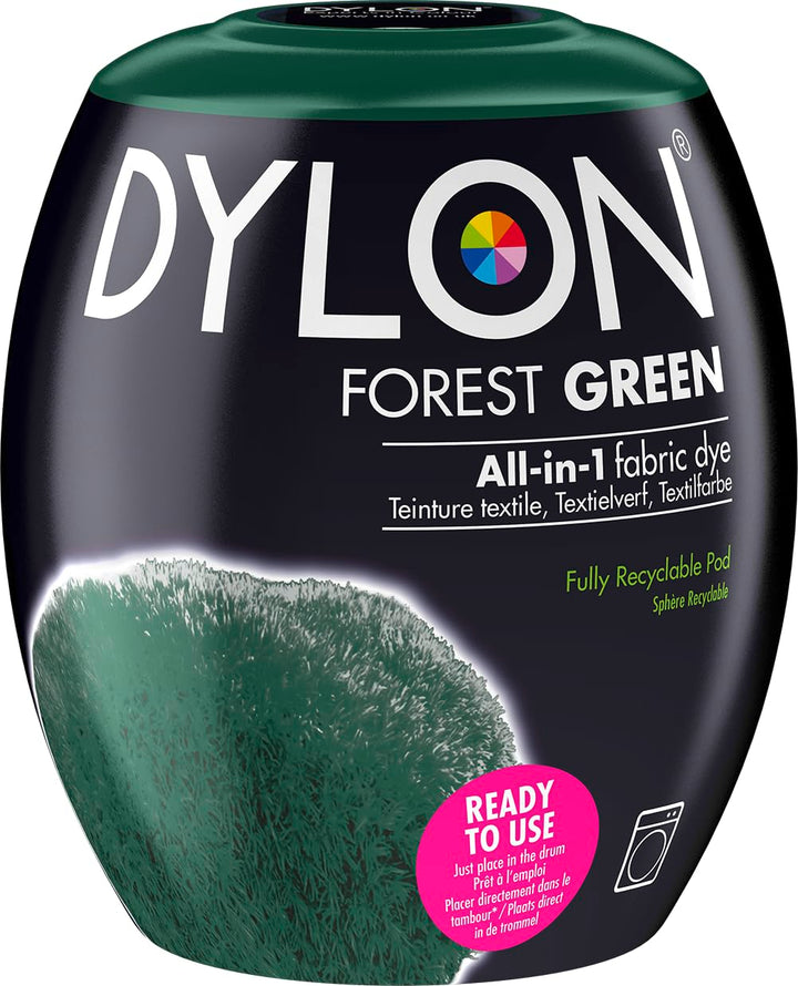 Dylon Washing Machine Fabric Dye Pod - Forest Green, 350g