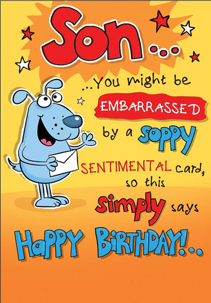 Piccadilly Greetings Son Birthday Card | 9 x 6 Inches | Orange 1