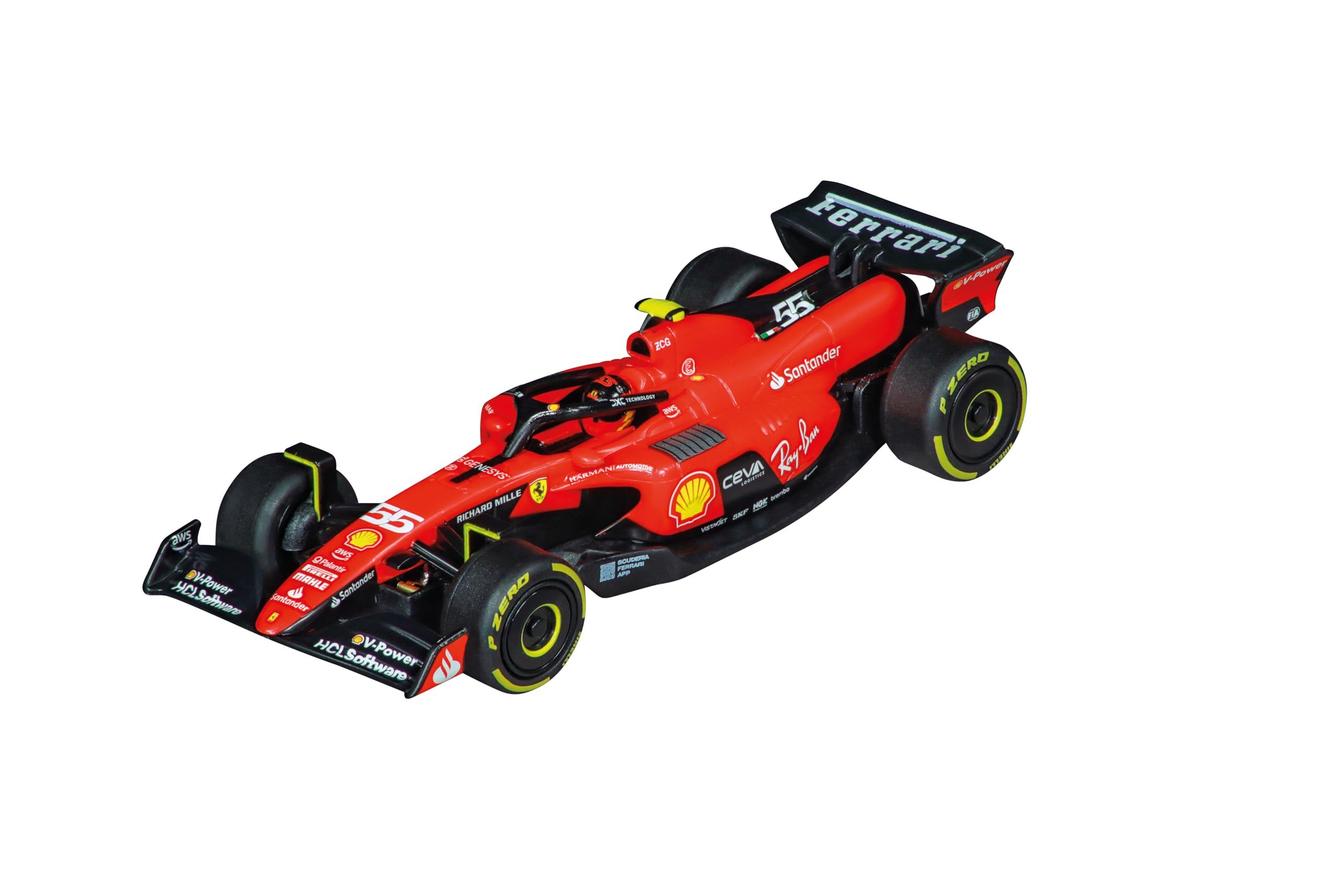Carrera GO!!! Ferrari SF-23 Slot Car - C. Sainz Replica, 1:43 Scale