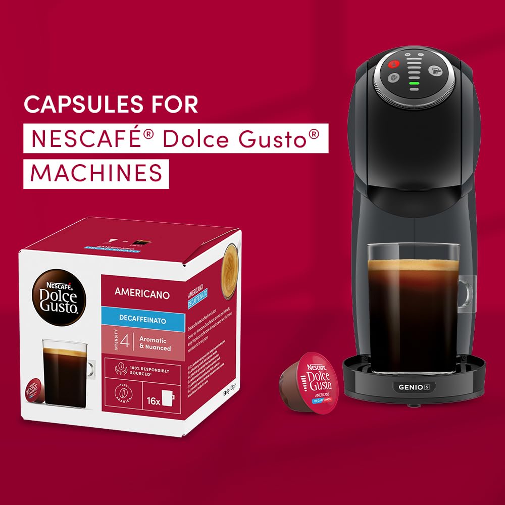 Nescafé Dolce Gusto Americano Decaf Coffee Pods - 48 Servings | Gluten Free