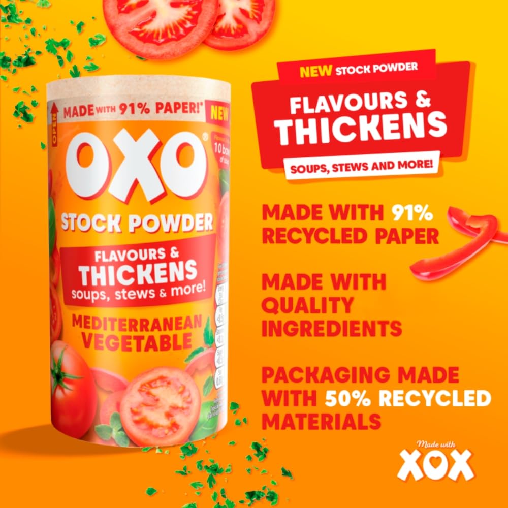 OXO Mediterranean Vegetable Stock Powder - Vegan Friendly | Quick Prep | 100g 3