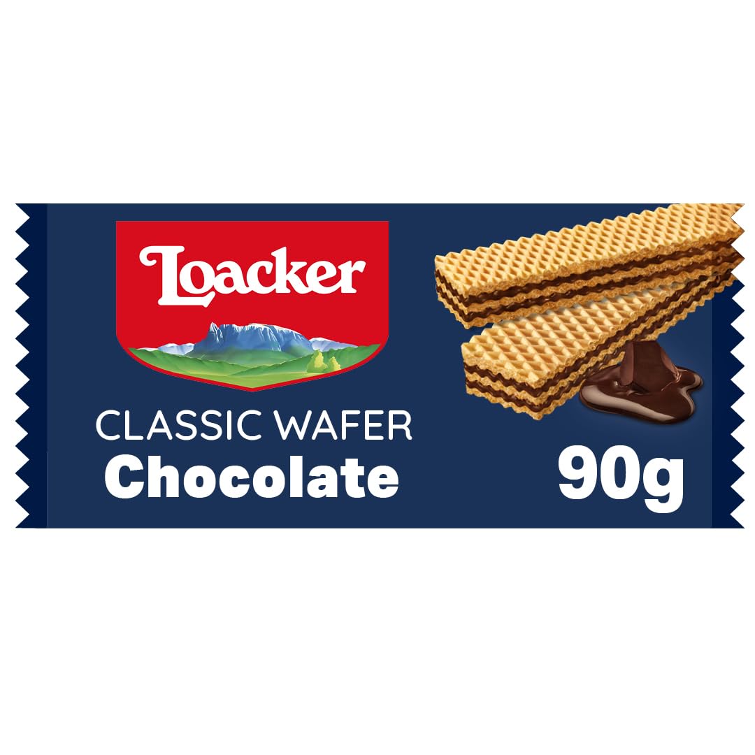 Loacker Chocolate Flavour Wafers - Light Snack | 90g Pack