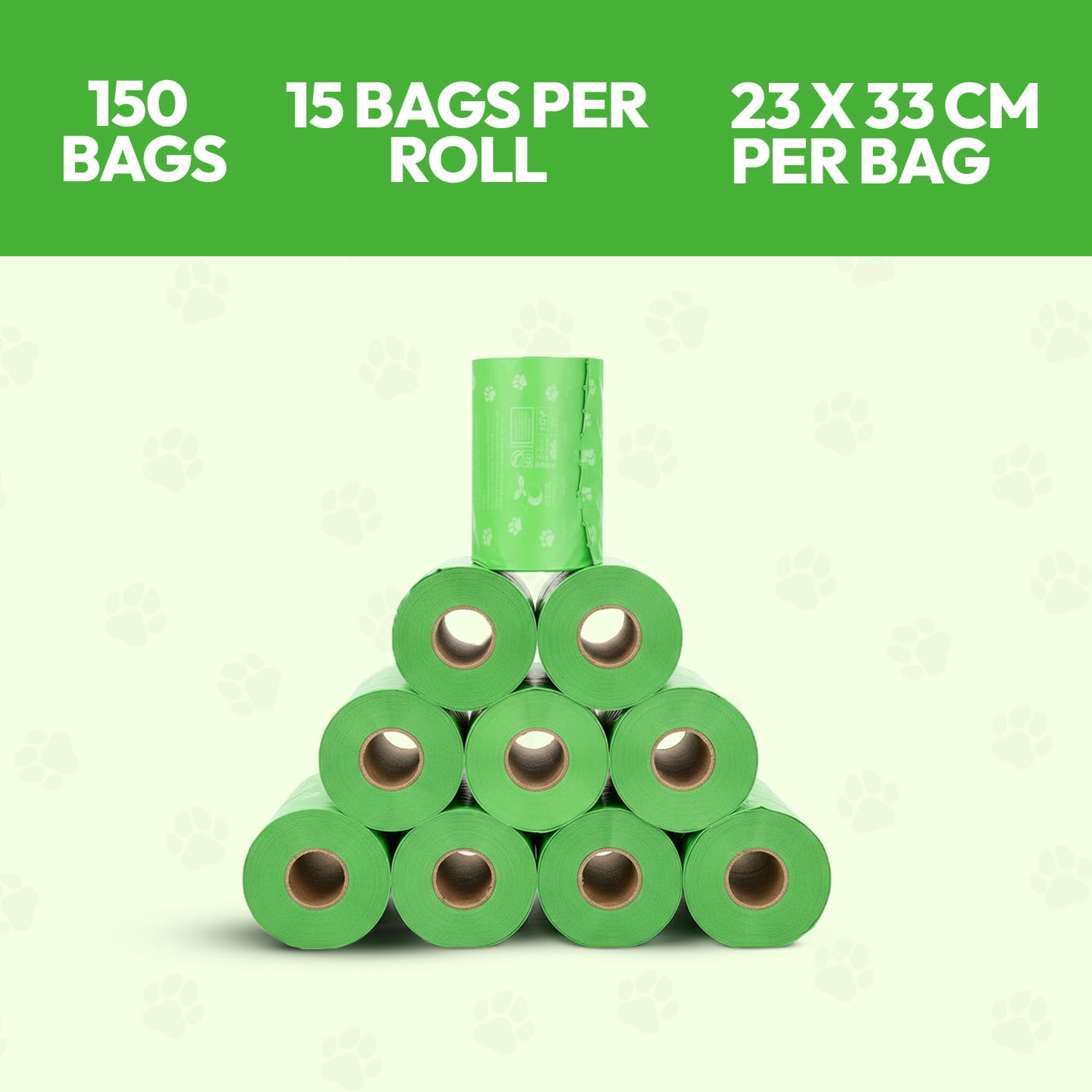 CareBee Dog Poo Bags - 150 Rolls | Extra Thick & Unscented | Gray 2