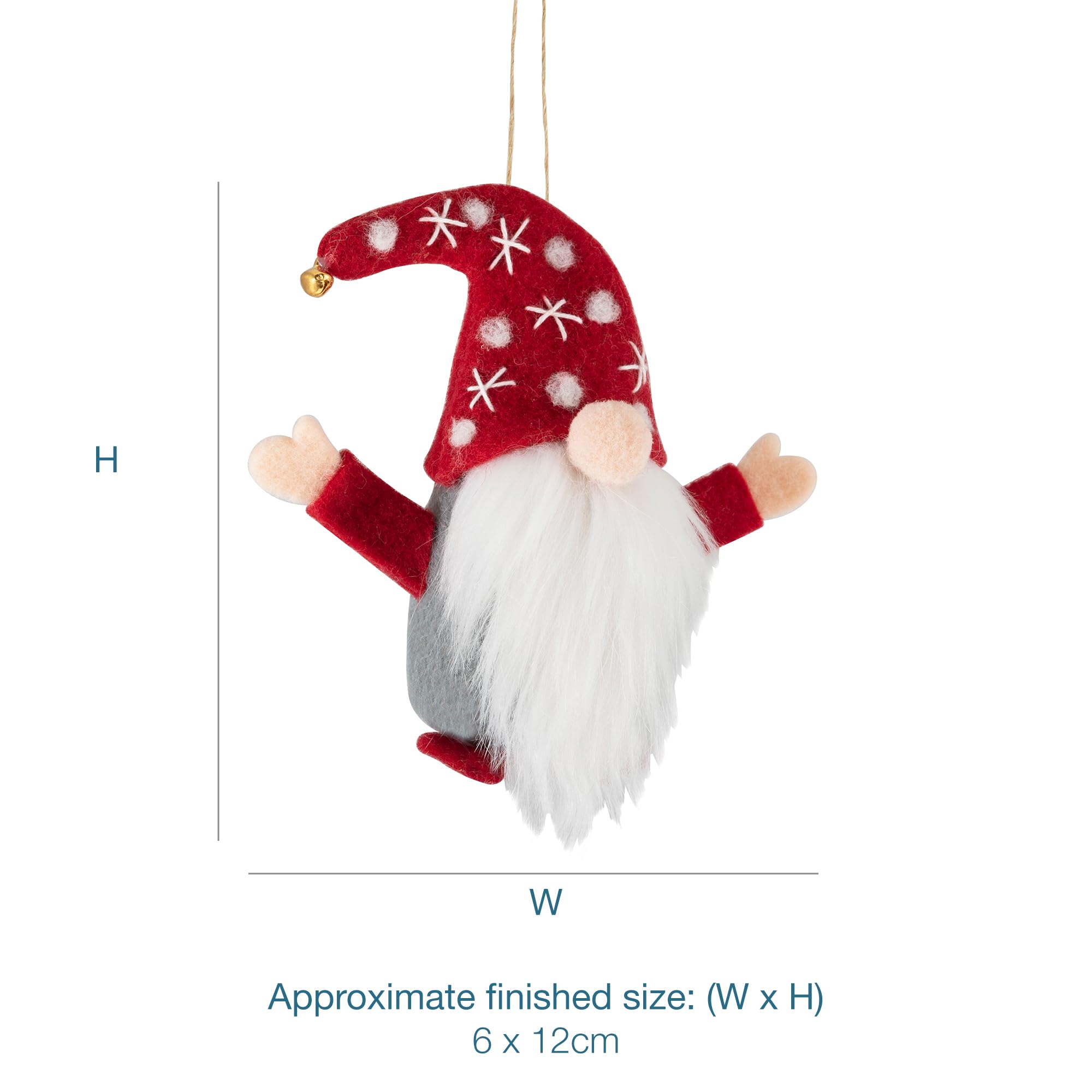 Trimits Needle Felting Craft Kit - Gonk Christmas Design with Wool, Needle & Instructions 10