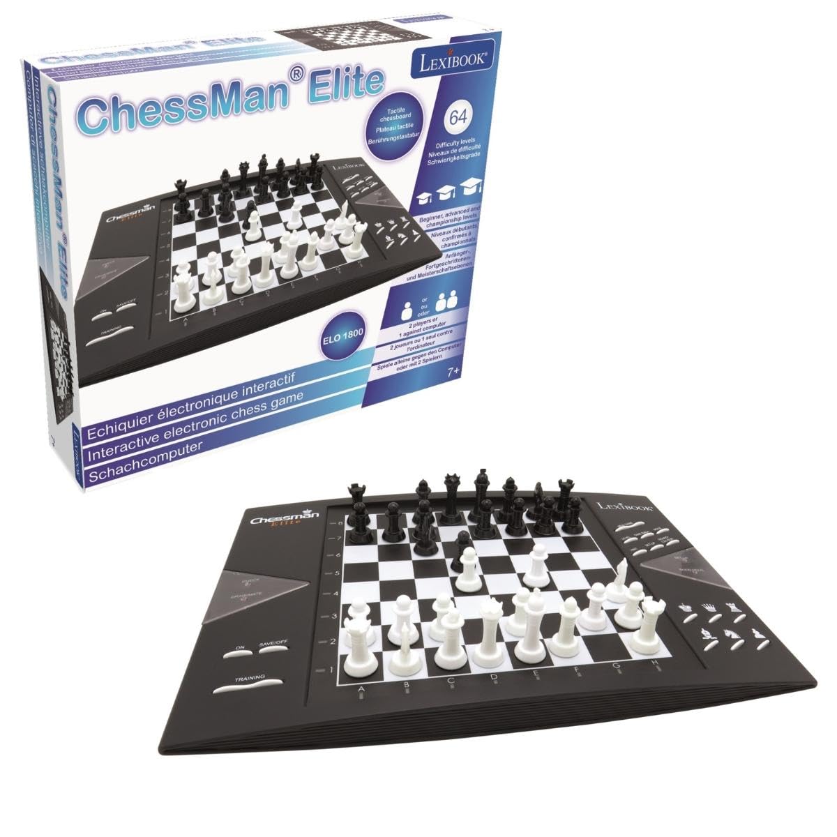 Lexibook Chessman Elite Interactive Electronic Chess Game with 64 Levels