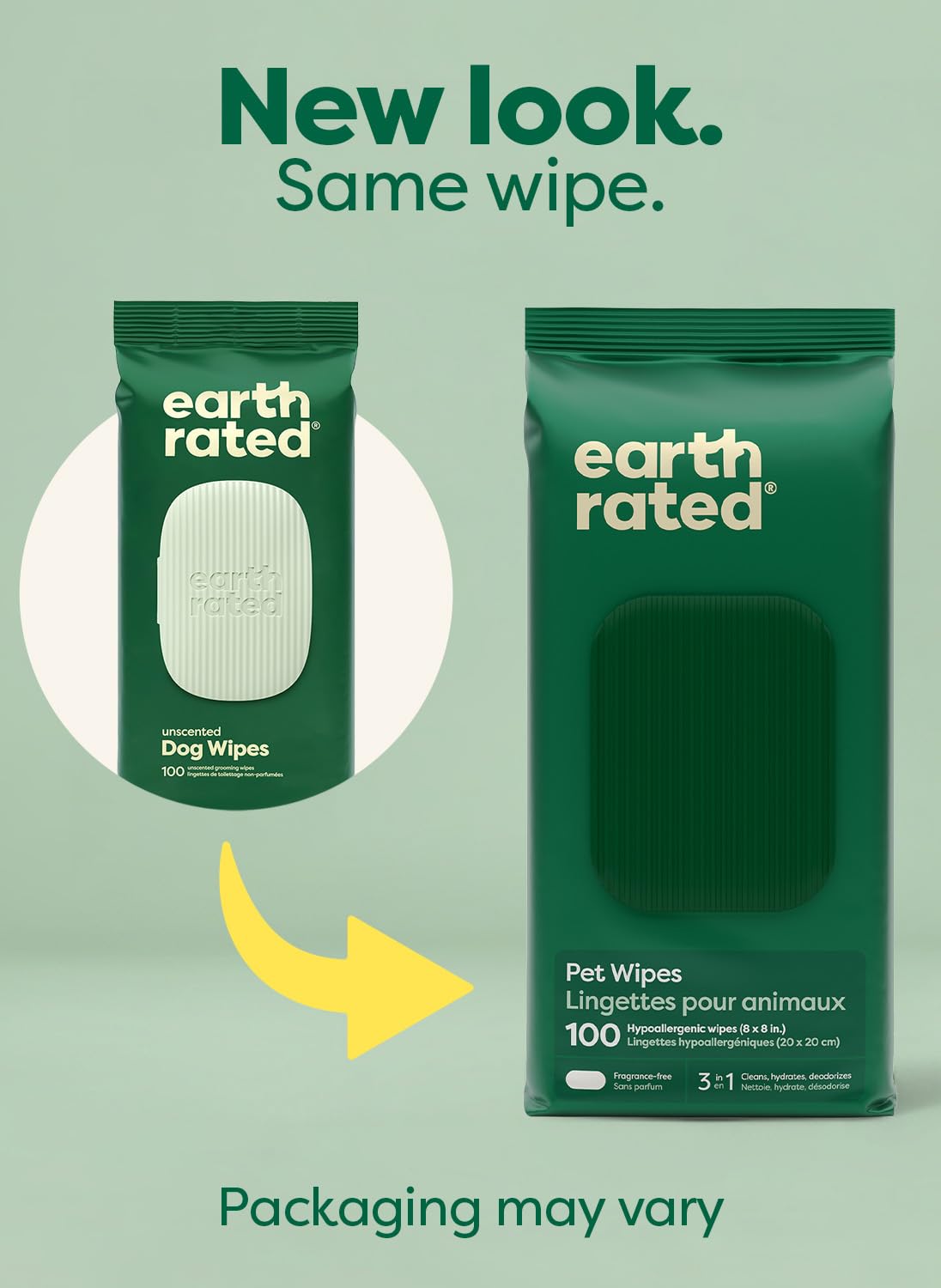 Earth Rated Hypoallergenic Grooming Wipes for Dogs - Unscented | 100 Count | 98% Biobased 2