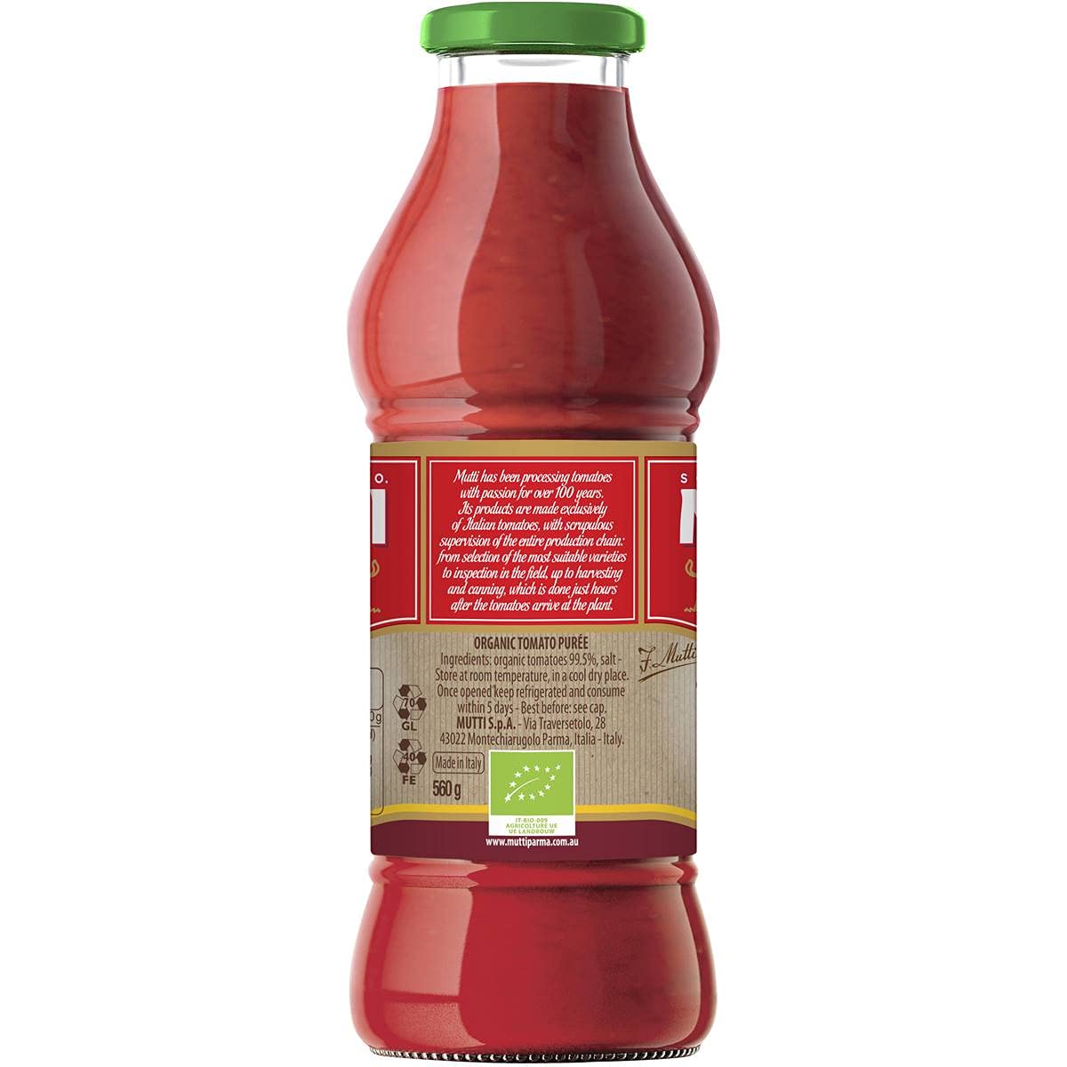 Mutti - Organic Tomato Puree (560 g) 9