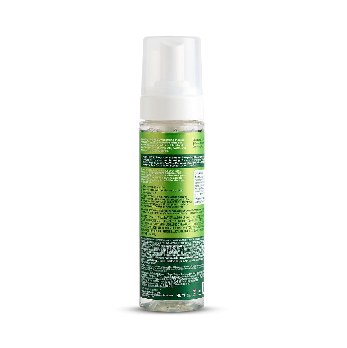 ORS Olive Oil Wrap/Set Mousse - Fast-Drying Styling Foam for Natural & Textured Hair, 207ml