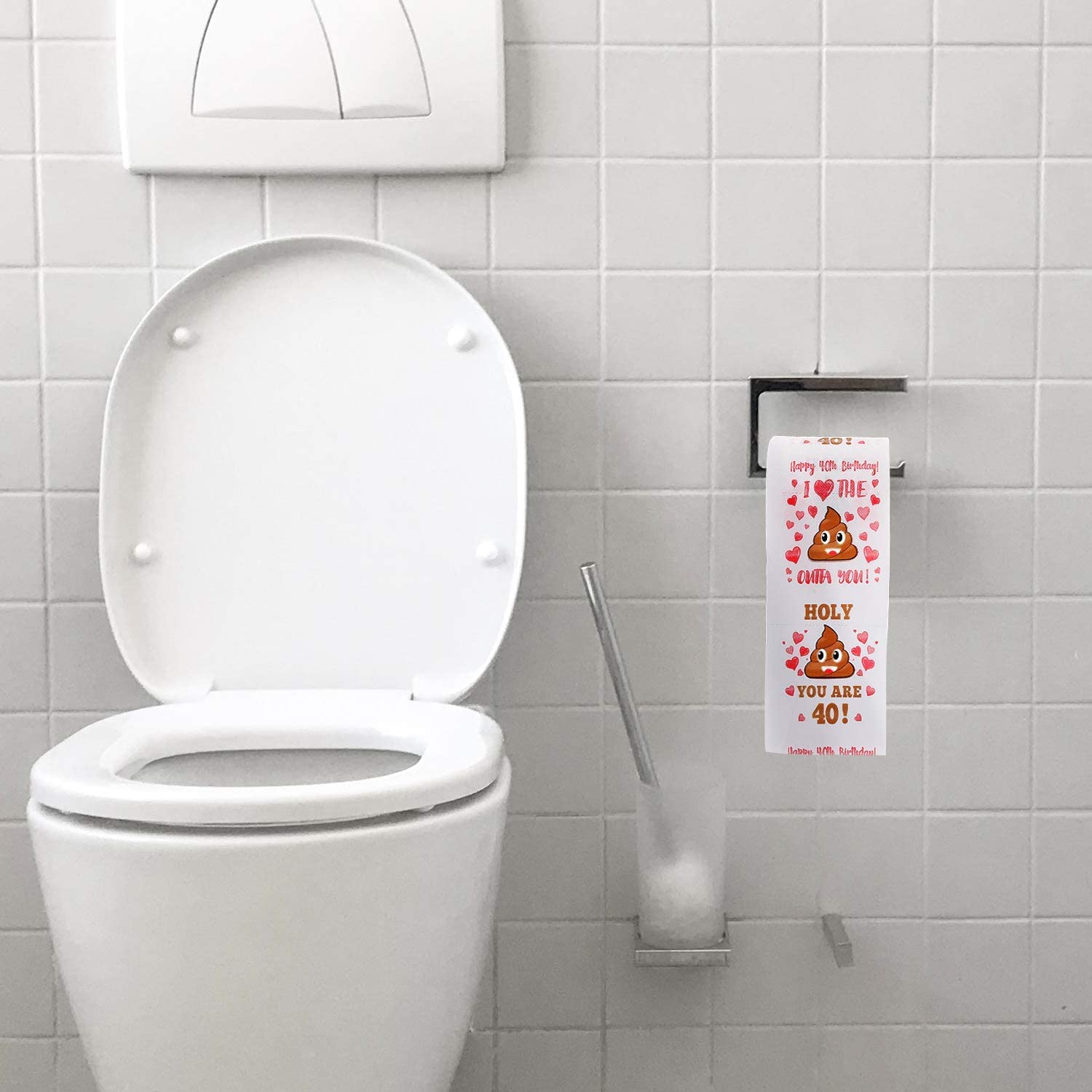 AOZITA Funny Prank Toilet Paper for 40th Birthday Gift | 380 Sheets, 3-Ply, Ol-free 4