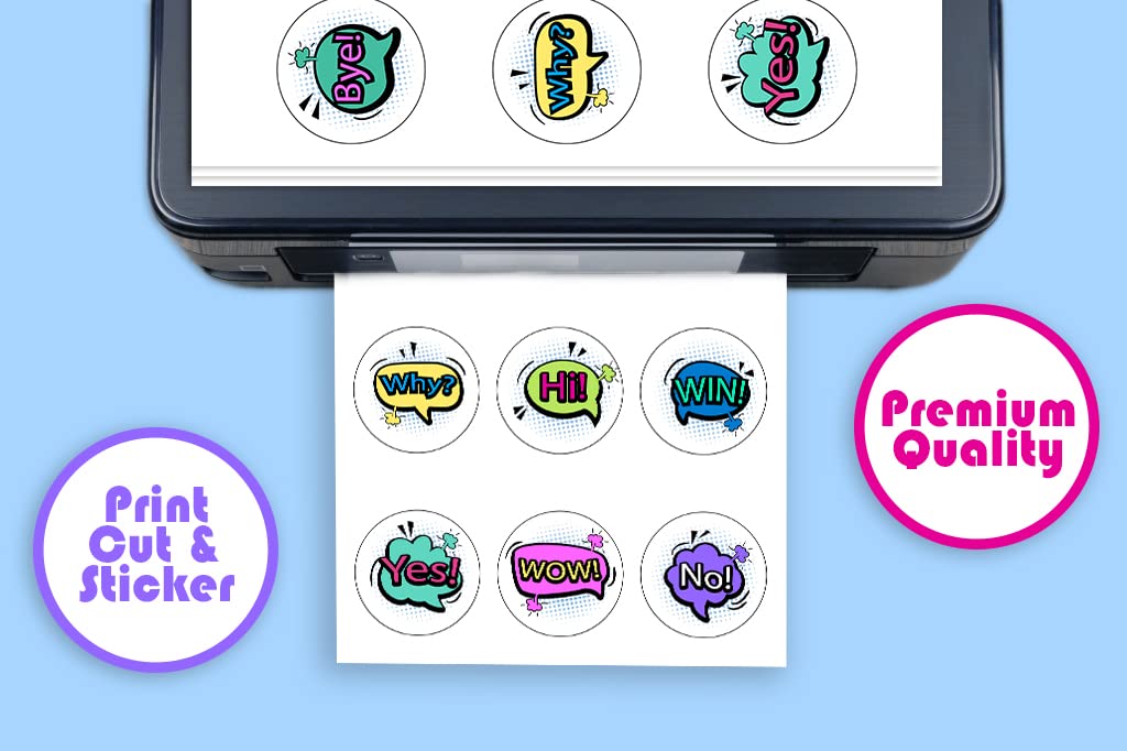 Creavvee Round Printable Labels - 40mm White Paper Labels | 600 Labels 4