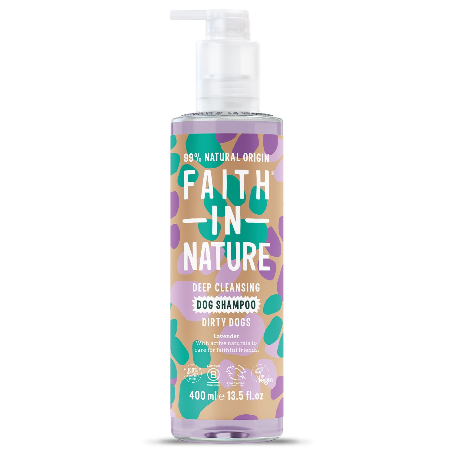 FAITH IN NATURE Lavender Dog Shampoo - Vegan, Cruelty Free, pH-Balanced, 400ml 1