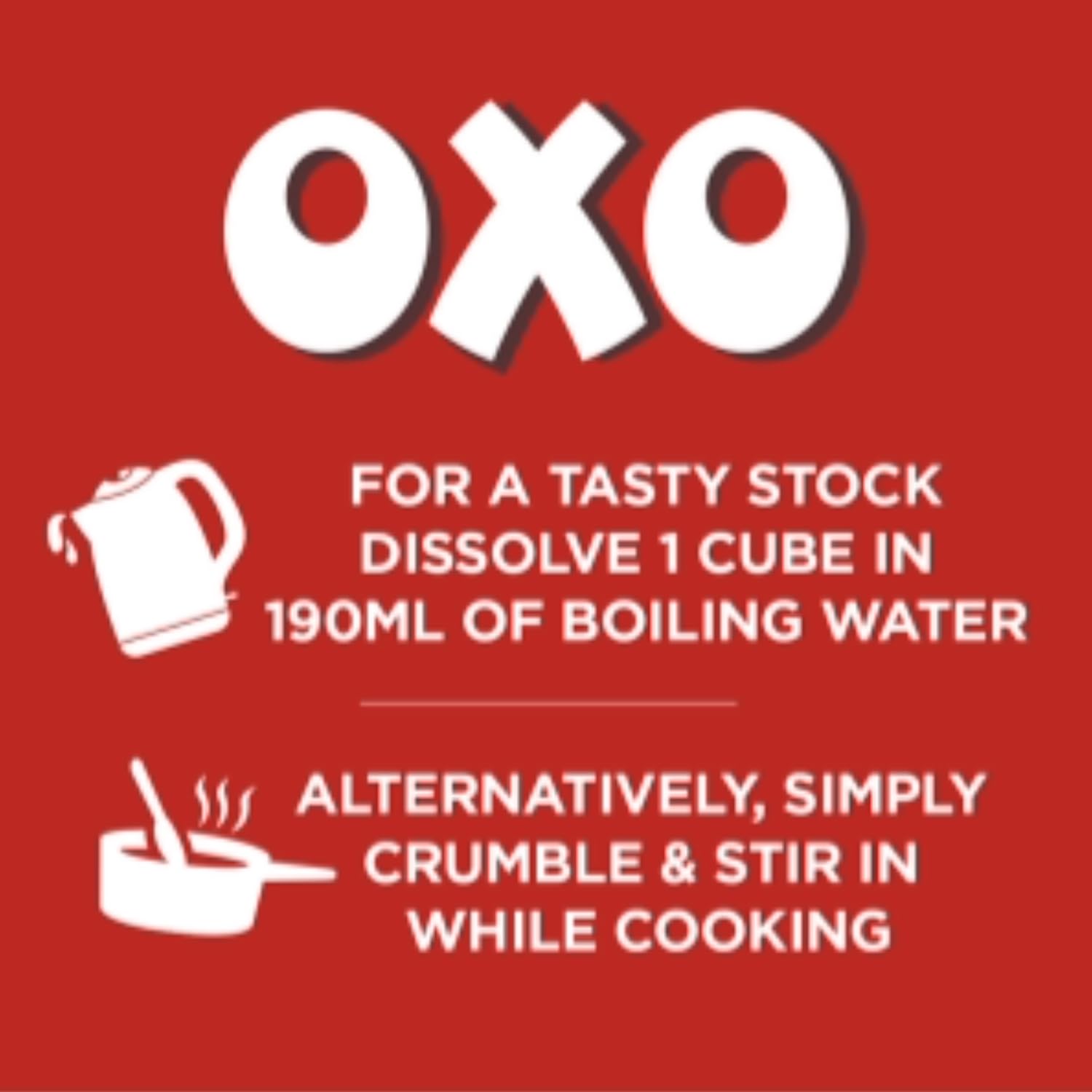 OXO Beef Stock Cubes - 60 Count, 378g Pack | Rich Meat Juices | Versatile Cooking 3