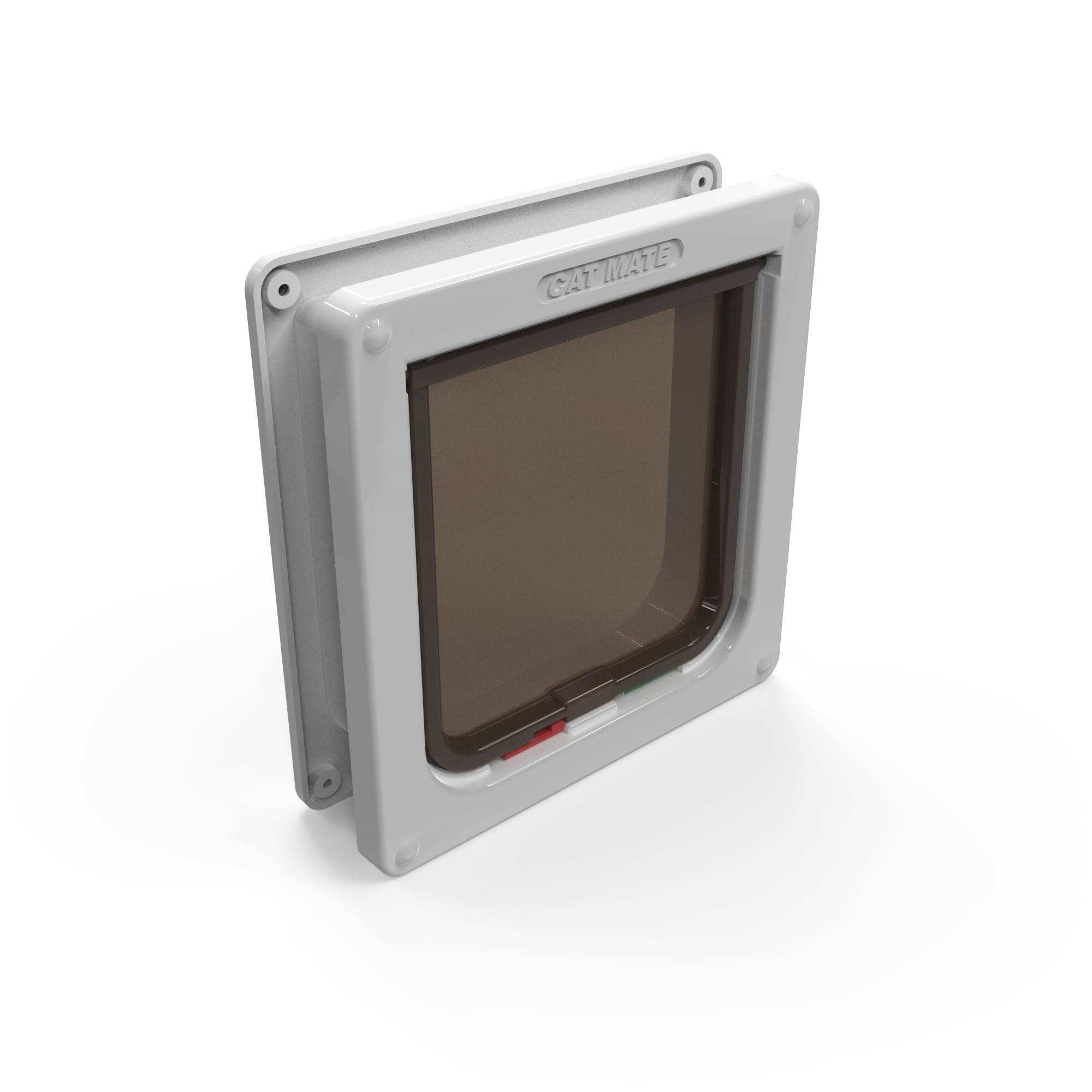 Cat Mate 4 Way Locking Cat Flap with Door Liner to 50mm (2”), White (235W) 1