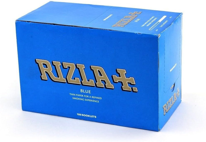 Rizla Blue Rolling Paper - 100 Booklets, Thin Paper for a Refined Smoking Experience, 10.01 x 8 x 7.01 cm