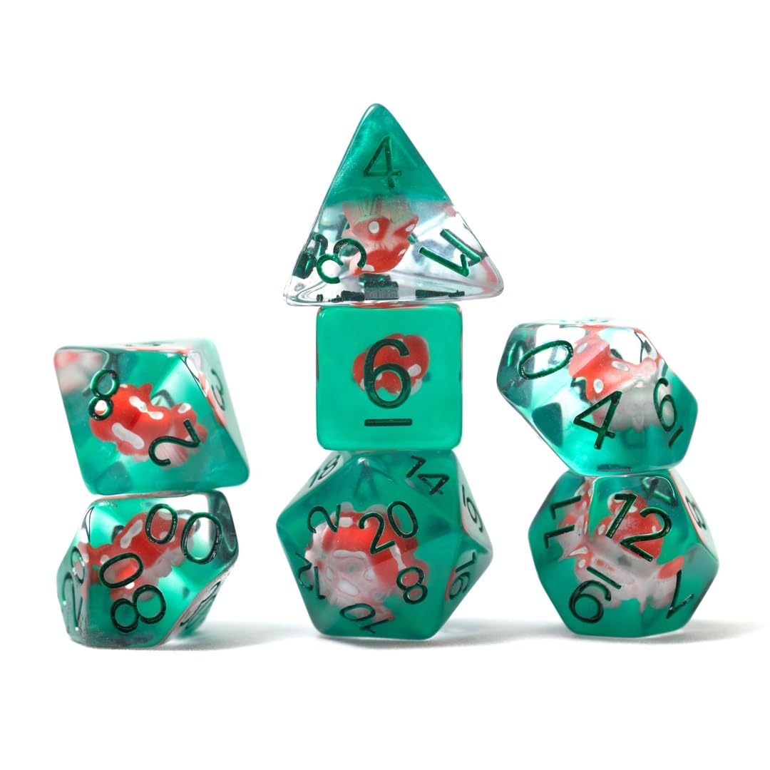 Sirius Dice RPG Dice Set (7 Pieces) - Power Mushroom | 93g Weight 1