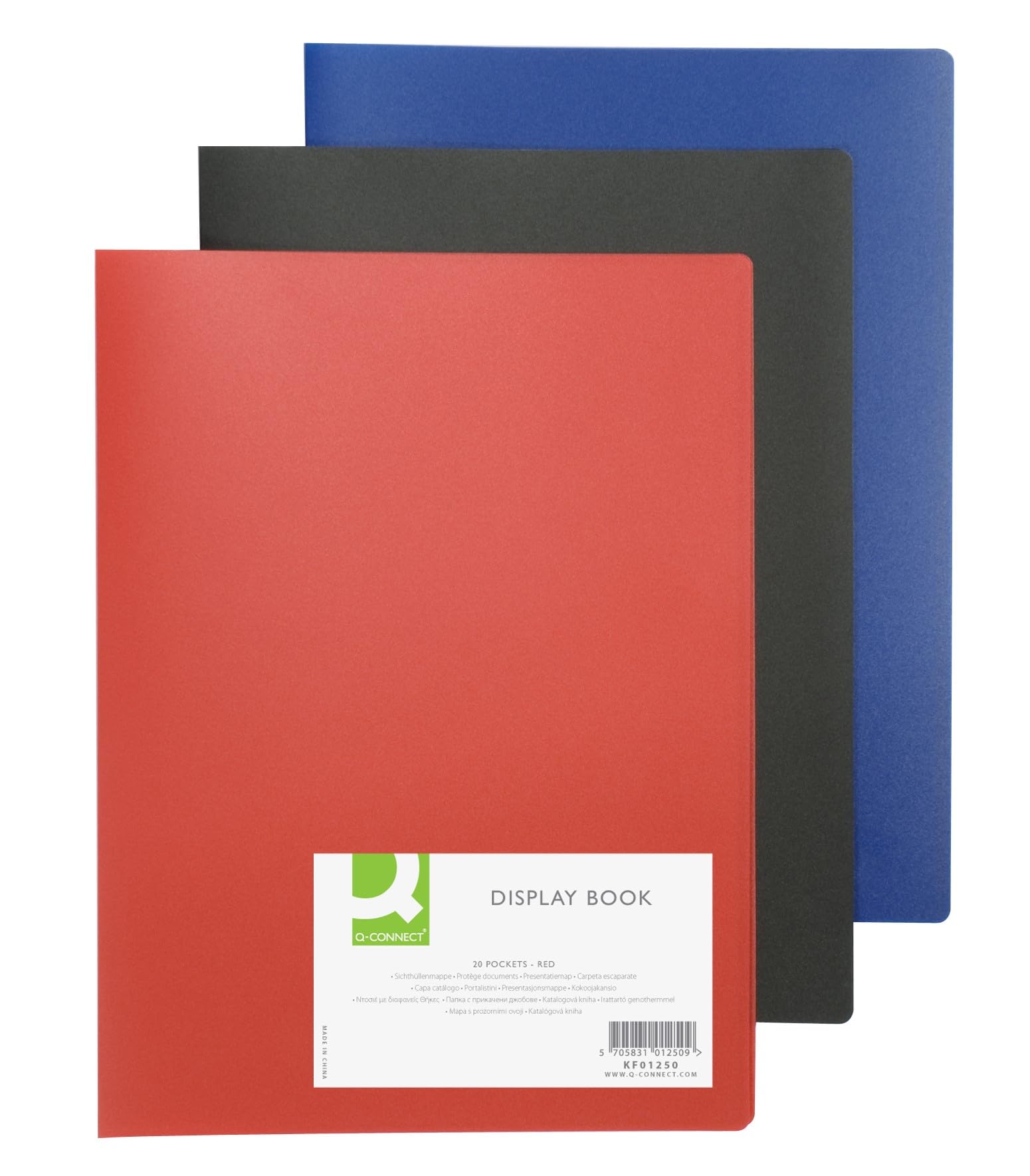 Q-Connect Polypropylene Display Book 40 Pocket Black KF01260 4