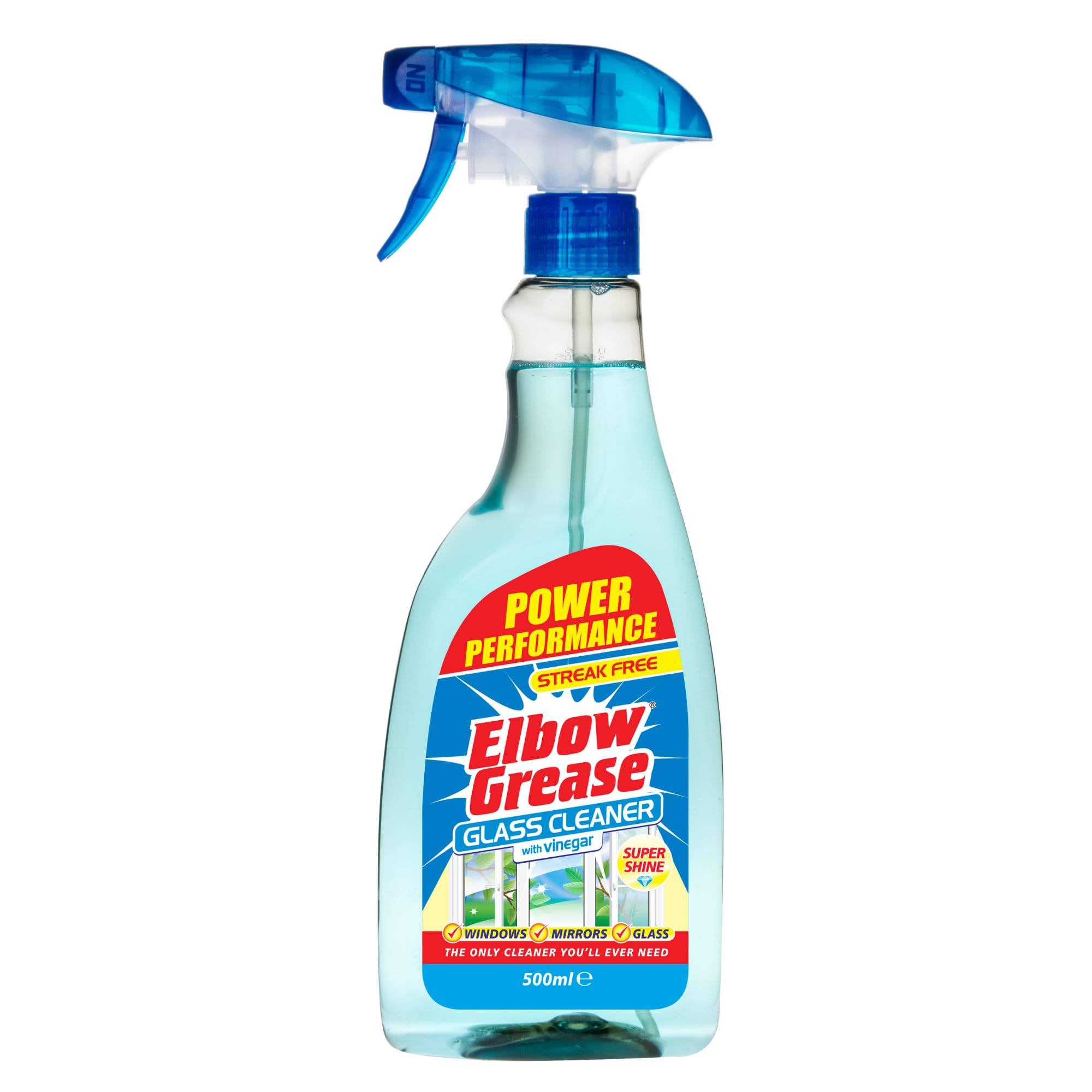 Elbow Grease Glass Cleaner with Vinegar for Windows and Mirrors - Streak Free, 500 ml (Pack of 1) 1