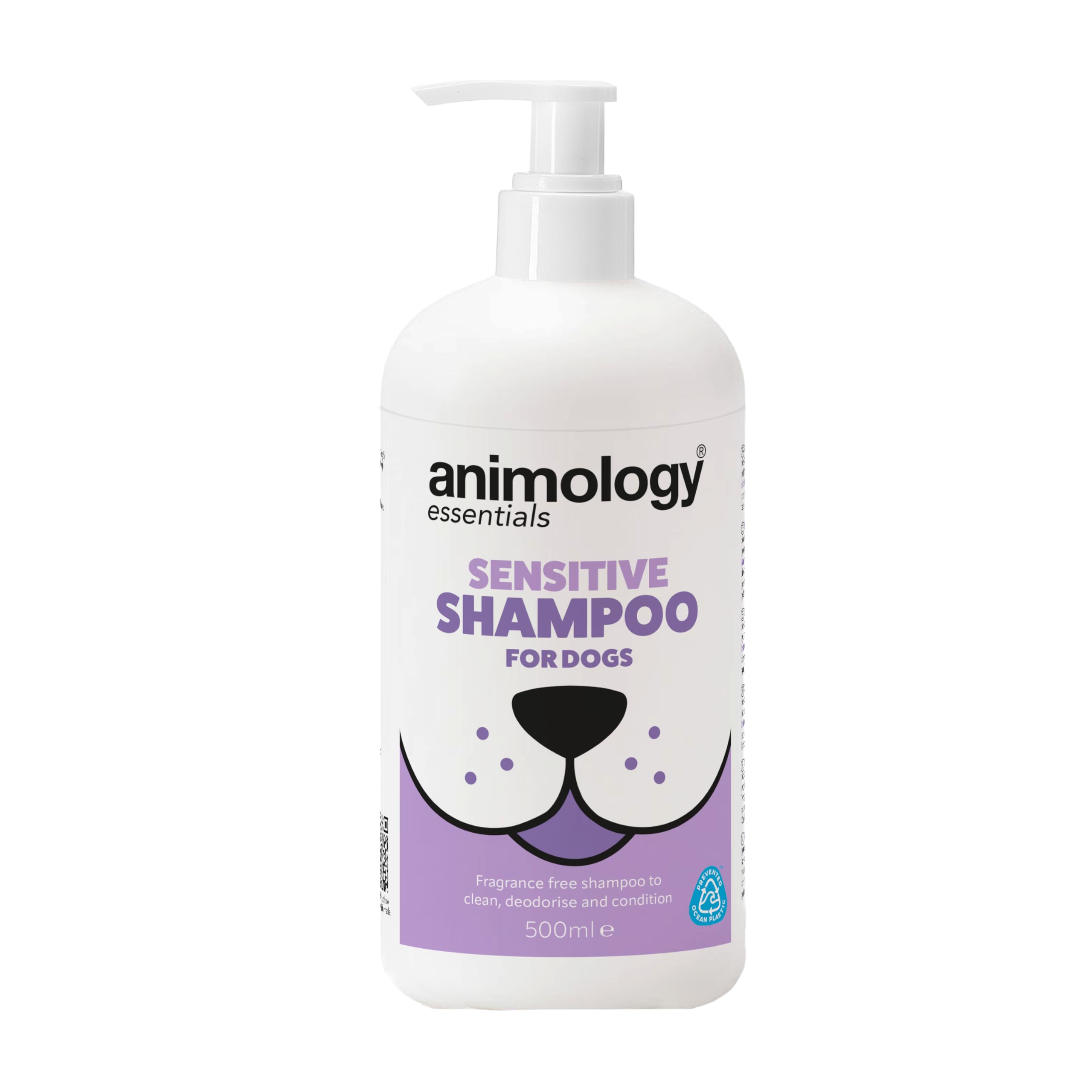 Animology Essentials Sensitive Dog Shampoo - Fragrance-Free, Gentle Formula, Built-in Conditioner | 500ml