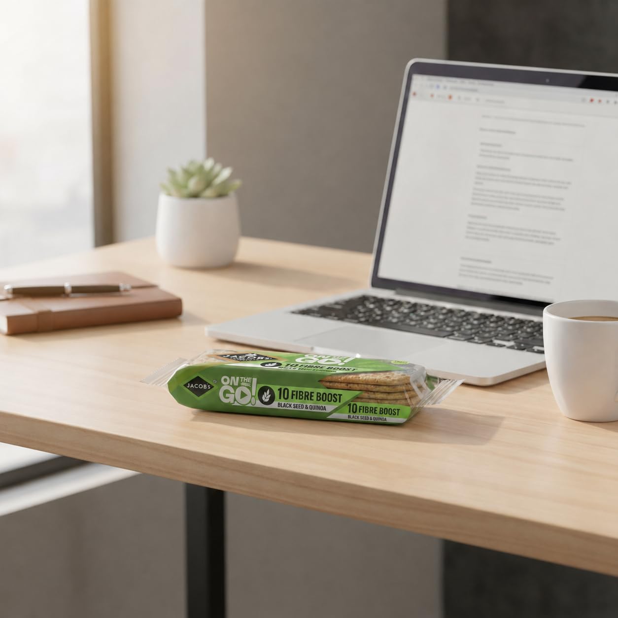 JACOB'S Fibre Boost Black Seed & Quinoa Crackers - 5 x 40g Packs | Wholegrain | Digestive Support