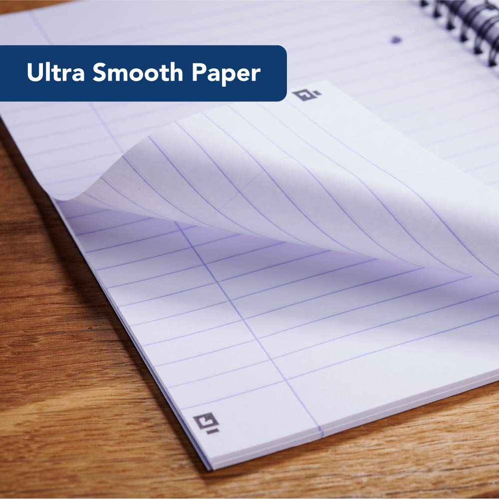 Oxford My Notes A5 Wirebound Notebooks - Ruled, Perforated, 200 Pages, Pack of 3 Navy