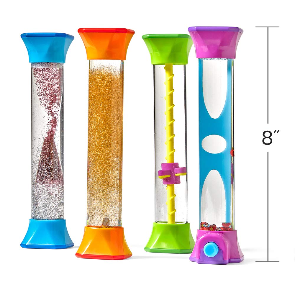 Learning Resources Sensory Fidget Tubes - Set of 4 Calming Play Bottles for Autism, ADHD & Anxiety Relief 5