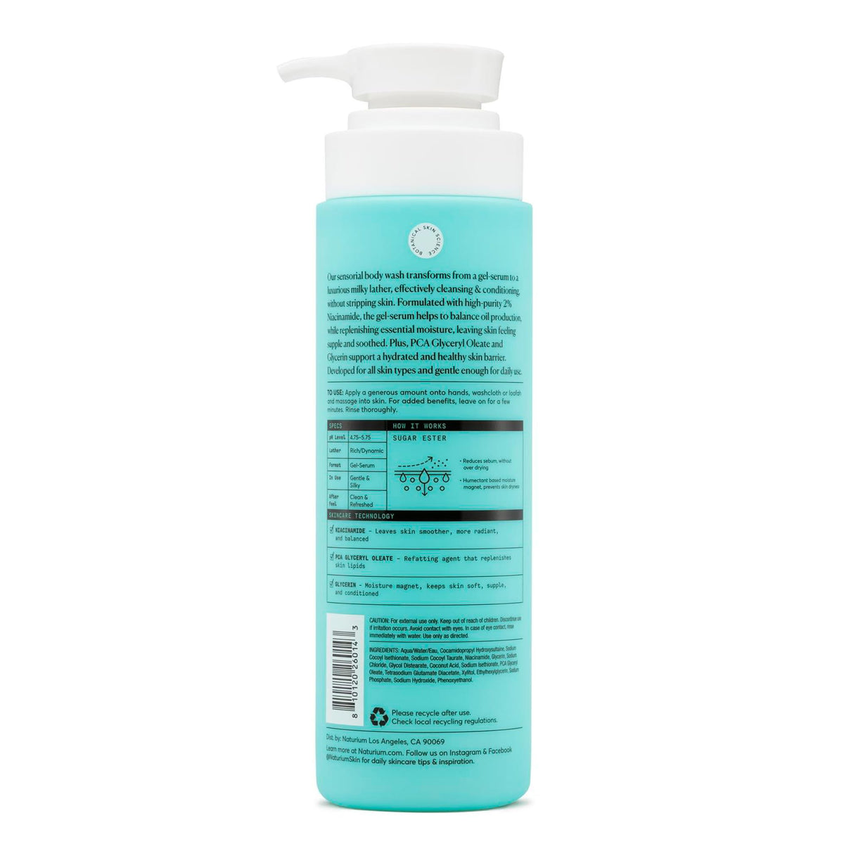 Naturium The Purifier Niacinamide Serum Body Wash - Gentle Cleanser, Conditioning | 500 ml