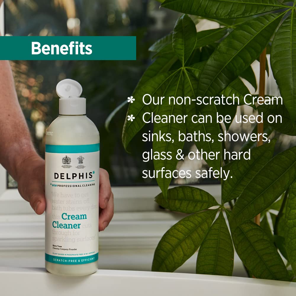DELPHISECO Multi Use Non Scratch Cream Cleaner - 500ml Lemon Scent | Plant-Based 4