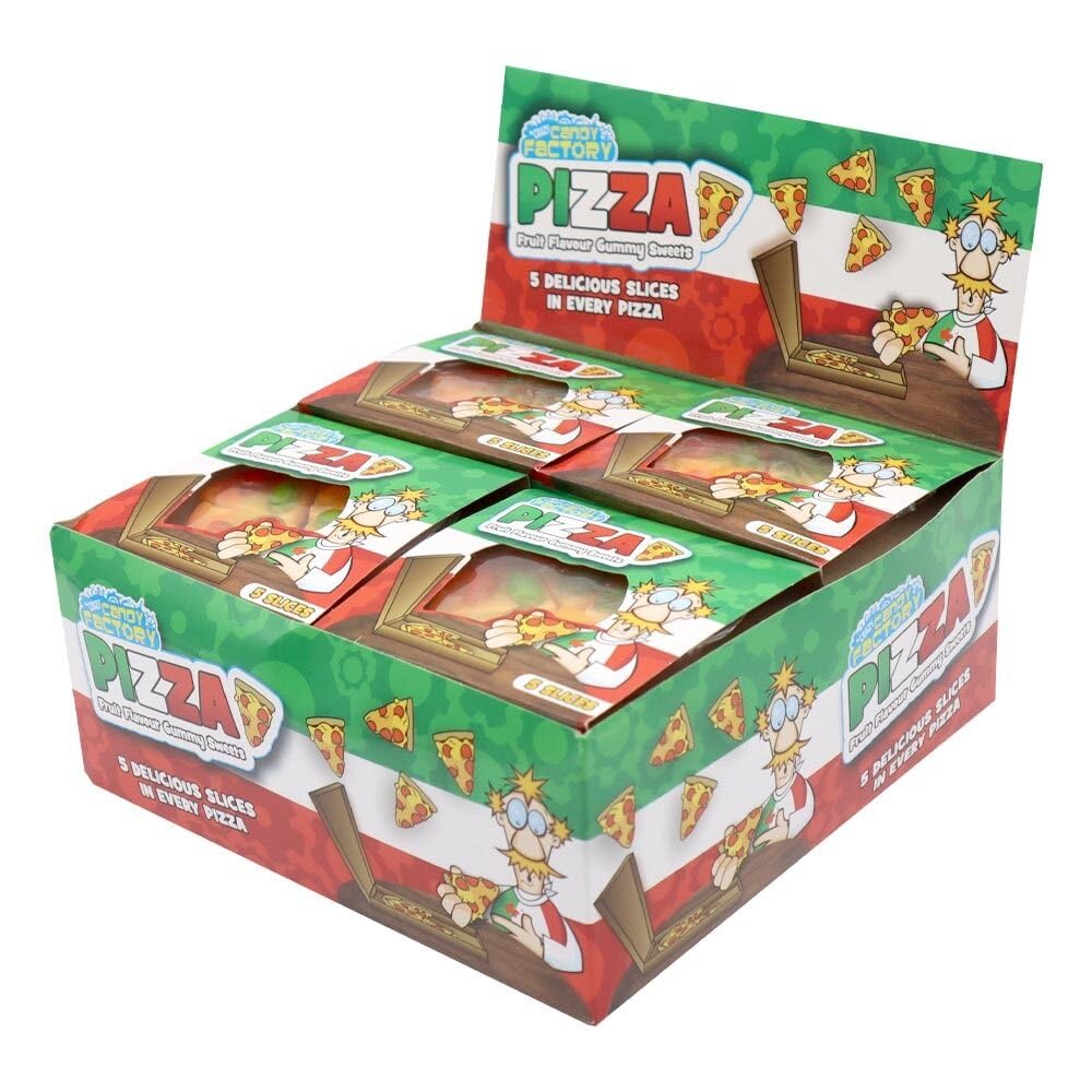 Crazy Candy Factory Pizza Slices Fruit Flavoured Gummies - 24 Pack Multipack | Chewy Candy