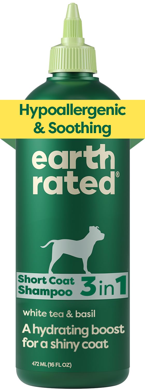 Earth Rated 3-in-1 Soothing Dog Shampoo and Conditioner with Oatmeal | White Tea & Basil Scent | 473ml 1