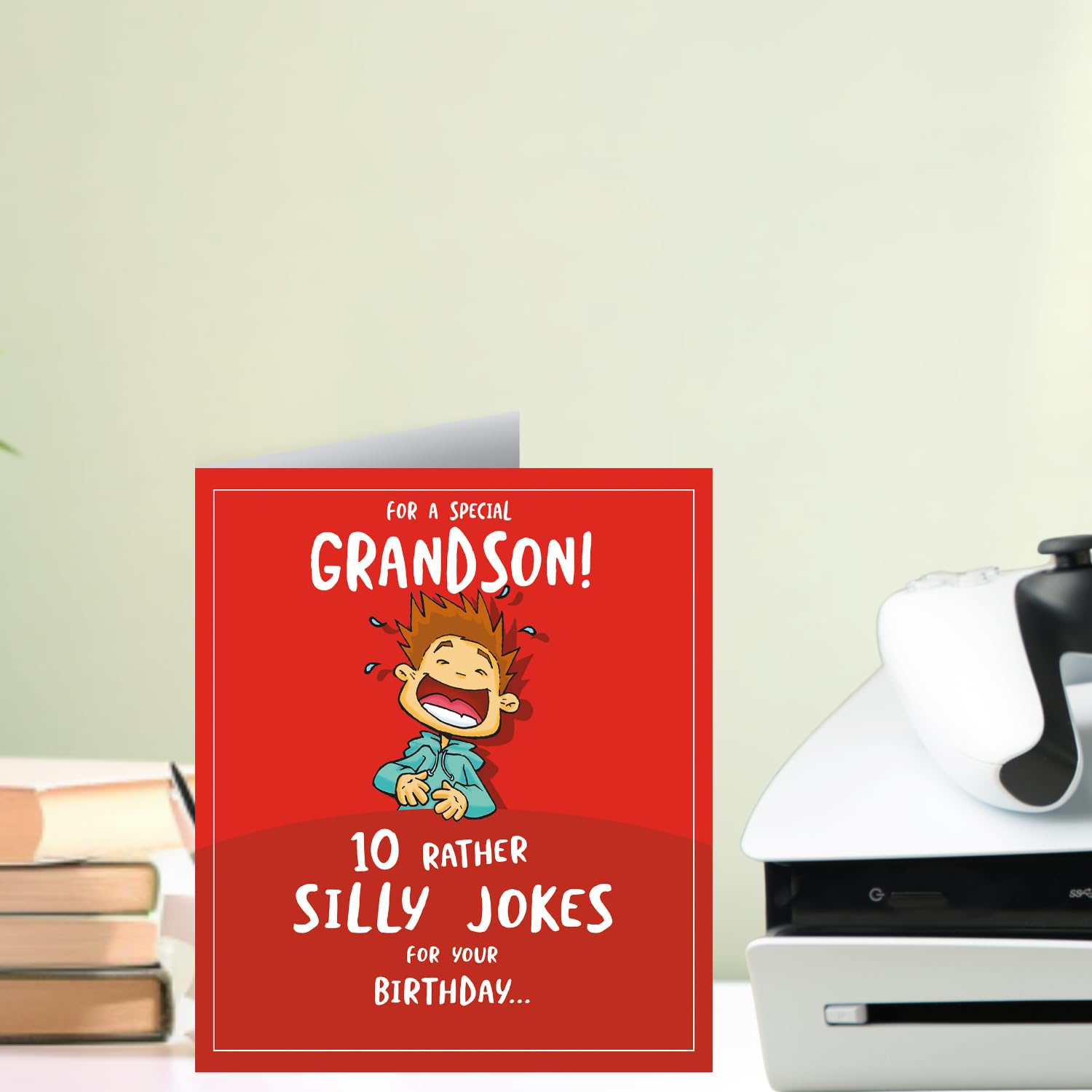 Emotional Rescue Special Grandson Birthday Card - Face Ache Humour | 15.4 x 18.4 cm | Envelope Included 4