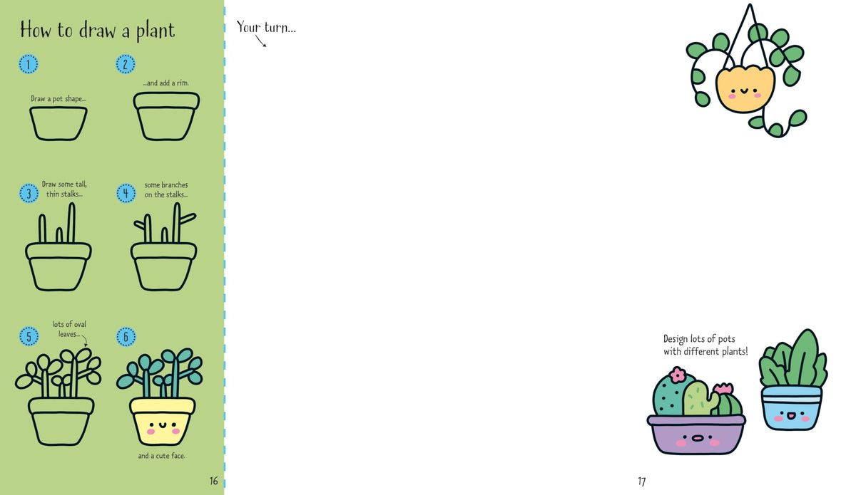 Usborne Step-by-Step Drawing Cute Things - Learn to Draw for Ages 4-10 | 96 Pages | English 5