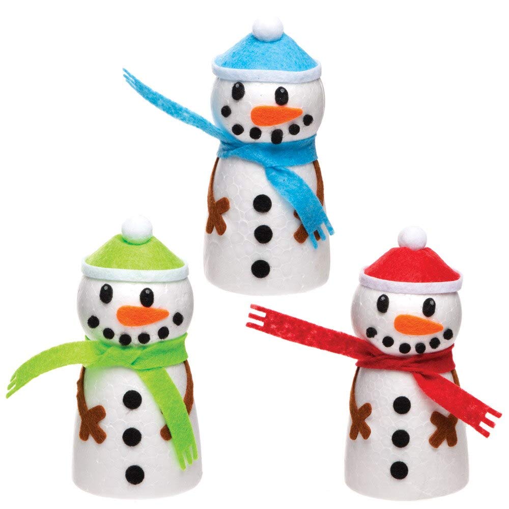 Baker Ross AT190 Build a Snowman Craft Kit - Christmas Arts & Crafts for Kids 4